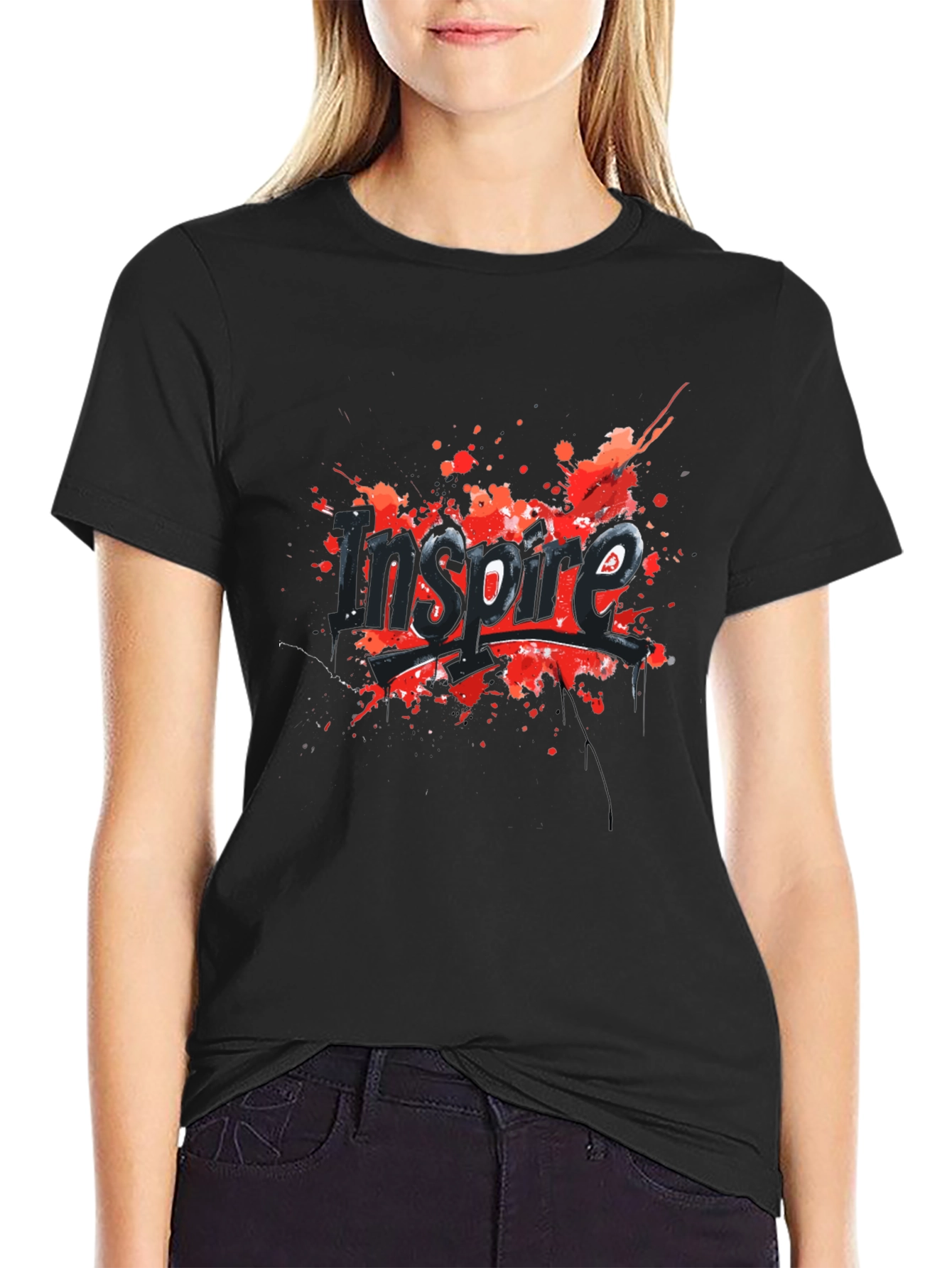 Inspire Graphic Tee - Black Cotton Blend