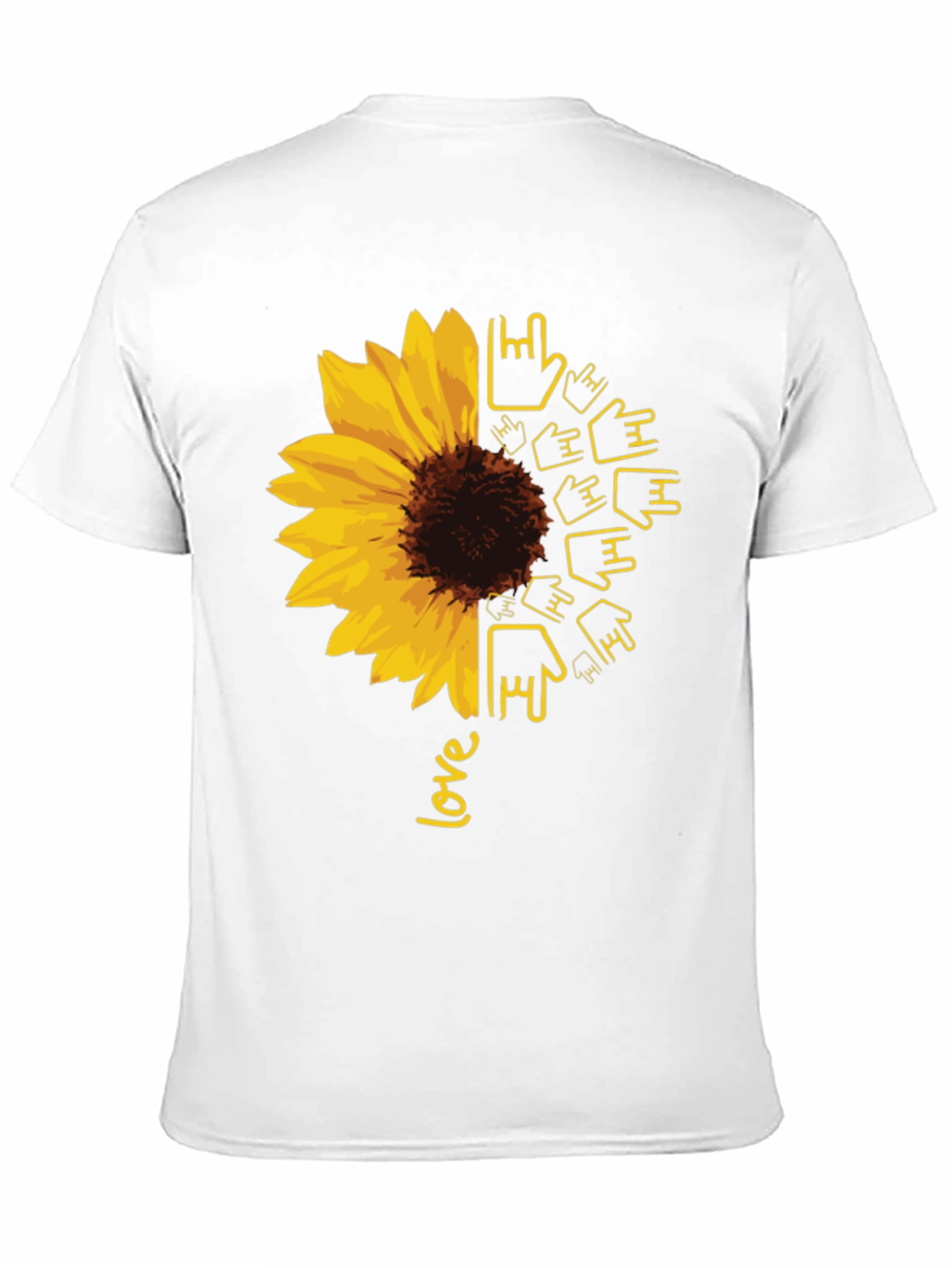 Sunflower ASL Love Graphic T-Shirt