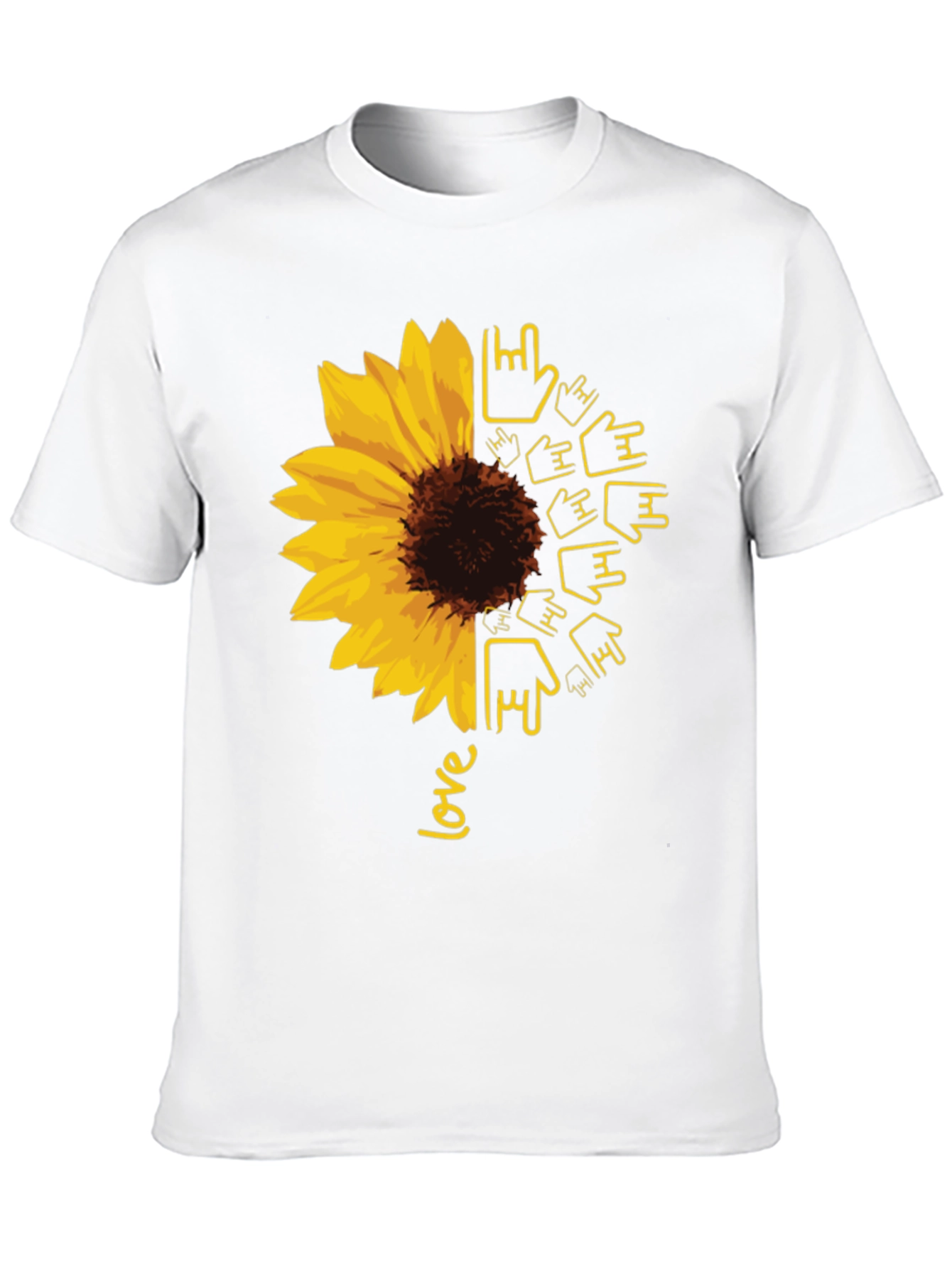Sunflower ASL Love Graphic T-Shirt