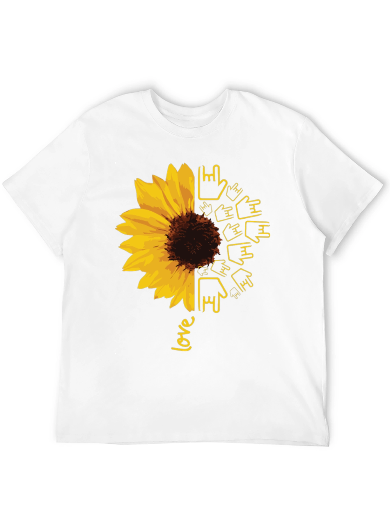 Sunflower ASL Love Graphic T-Shirt