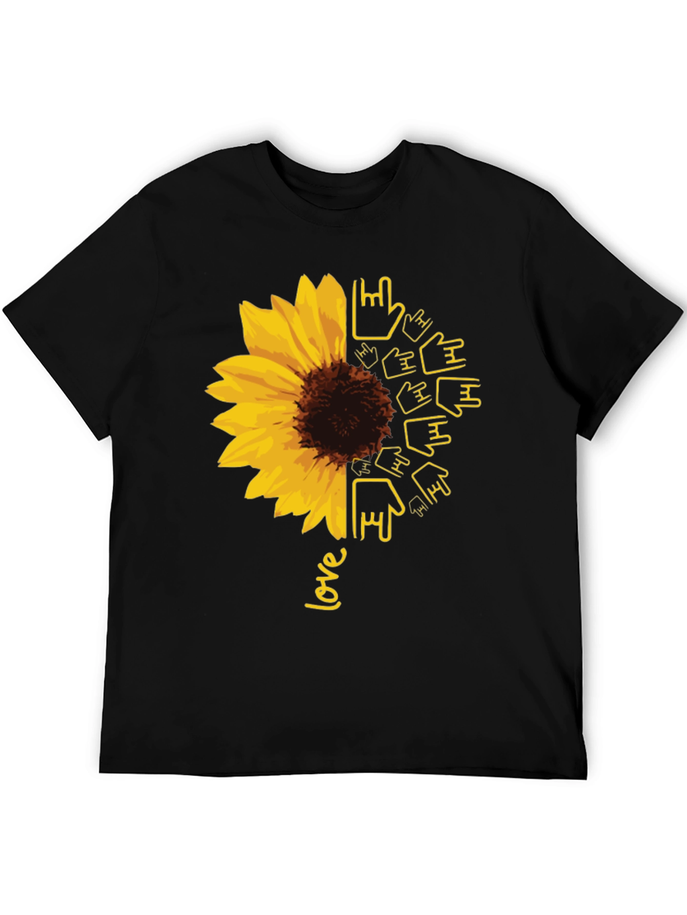 Sunflower ASL Love Graphic T-Shirt