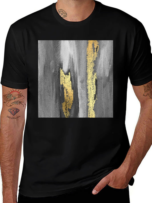 Abstract Art Graphic T-Shirt - Black
