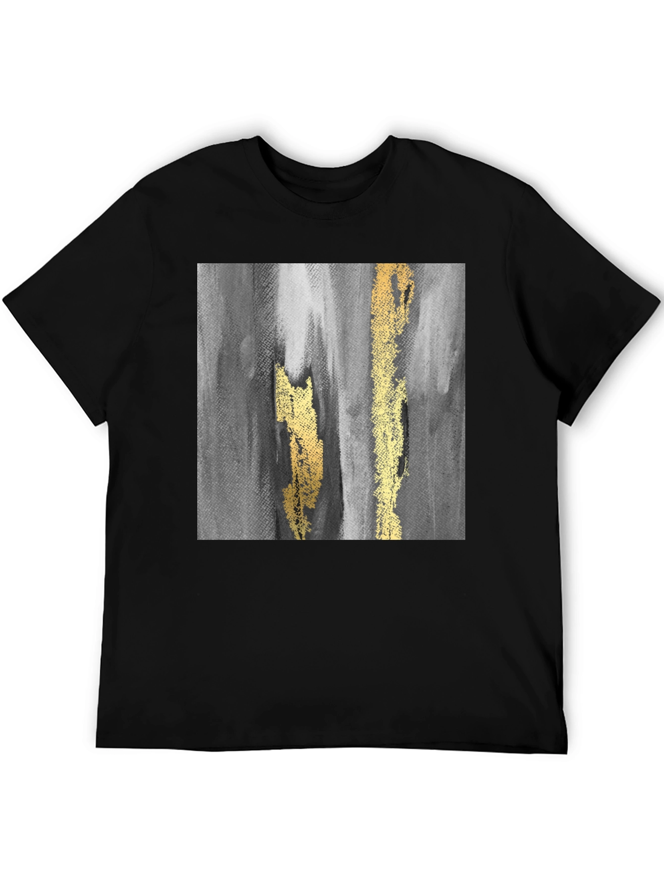 Abstract Art Graphic T-Shirt - Black