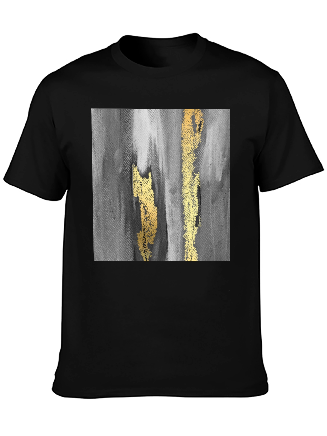 Abstract Art Graphic T-Shirt - Black