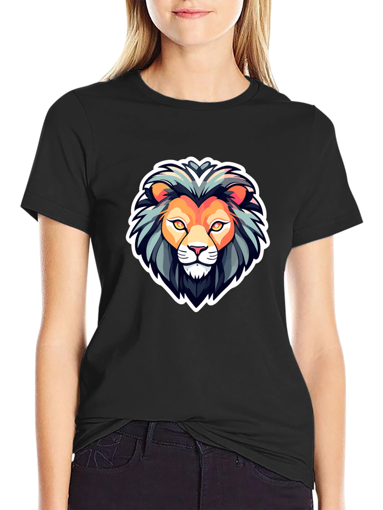 Lion Head Graphic T-Shirt - Bold & Stylish Design