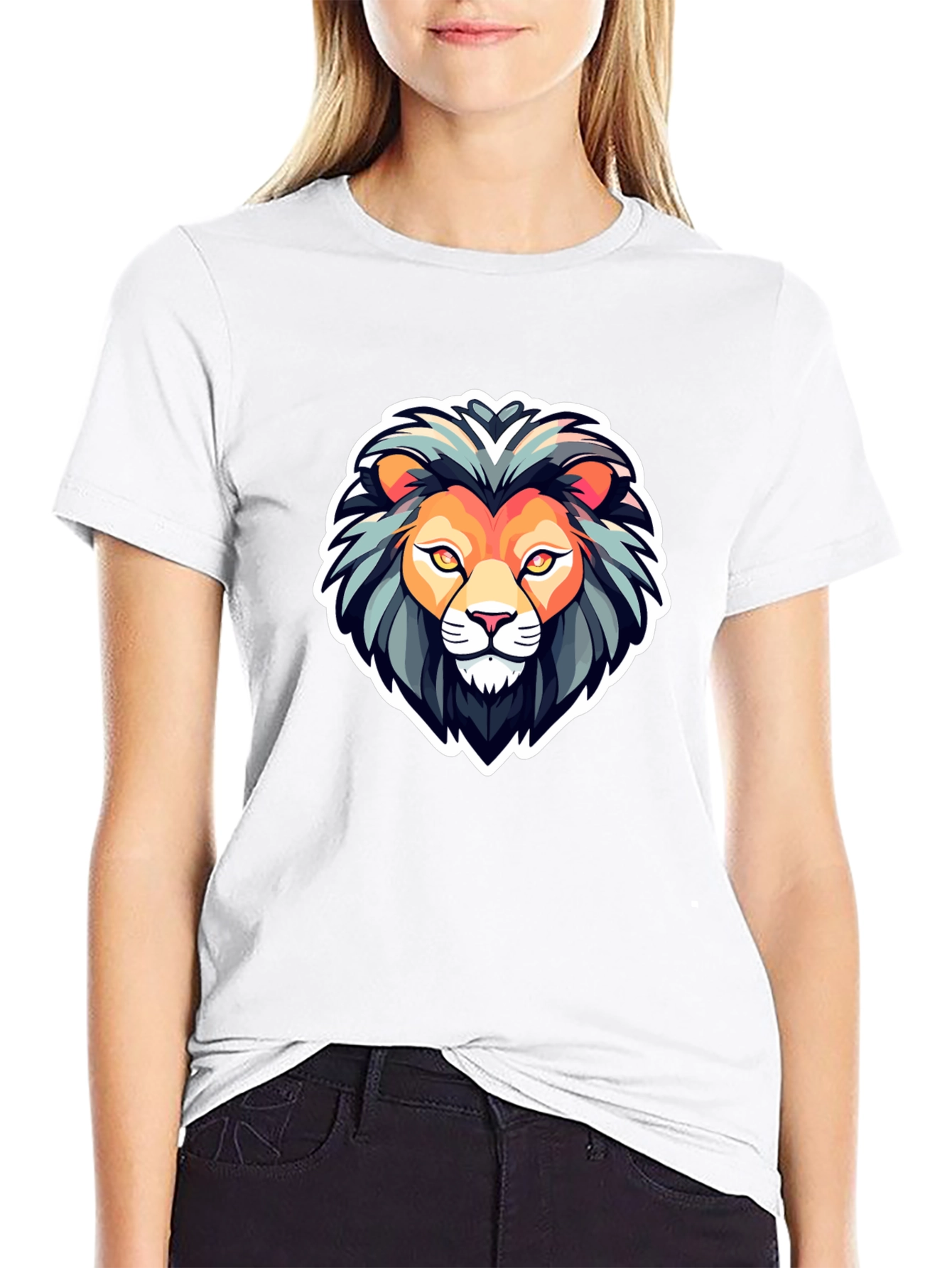 Lion Head Graphic T-Shirt - Bold & Stylish Design