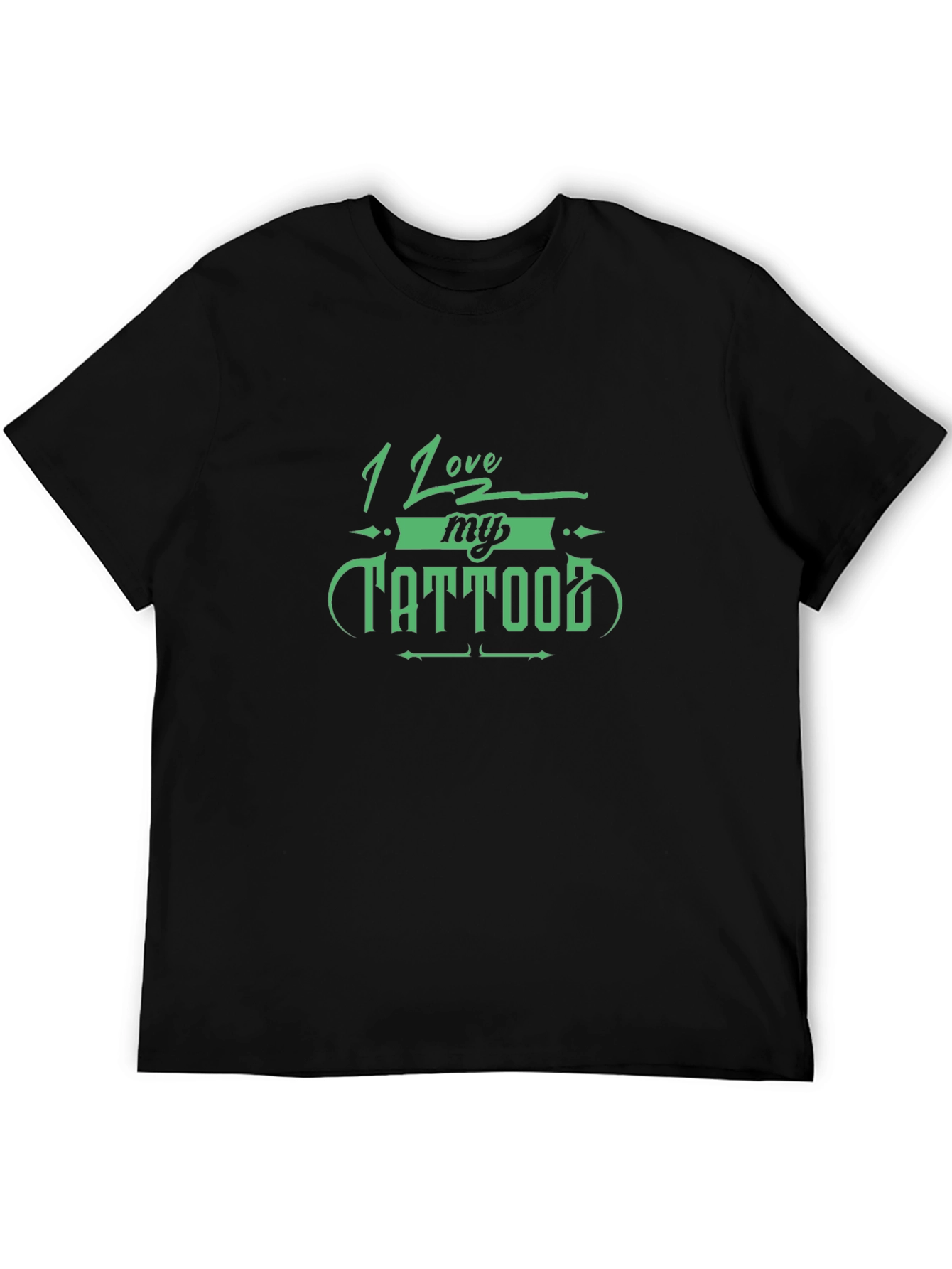 I Love My Tattoo Black Graphic T-Shirt