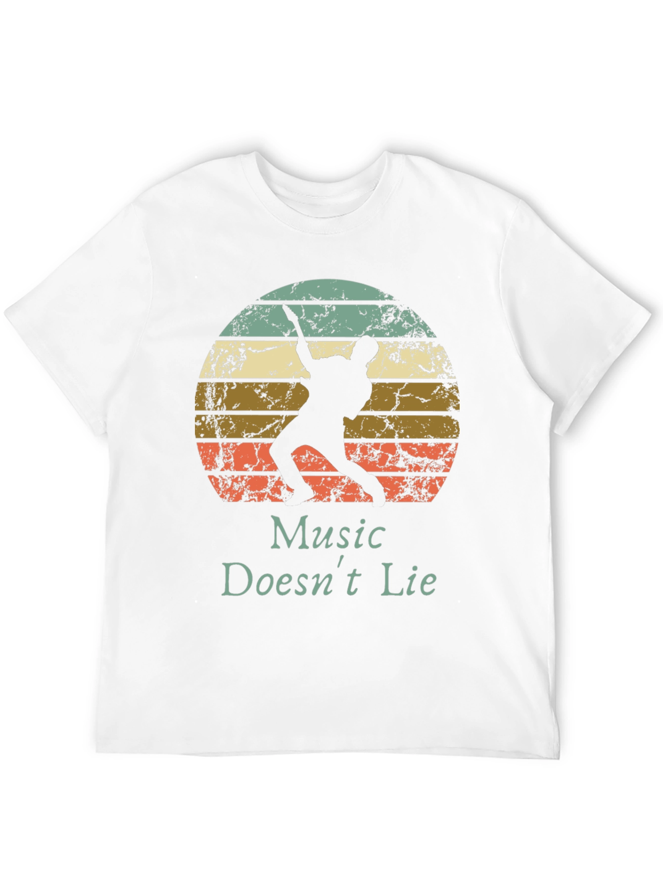 Music Doesnt Lie Retro Graphic Tee
