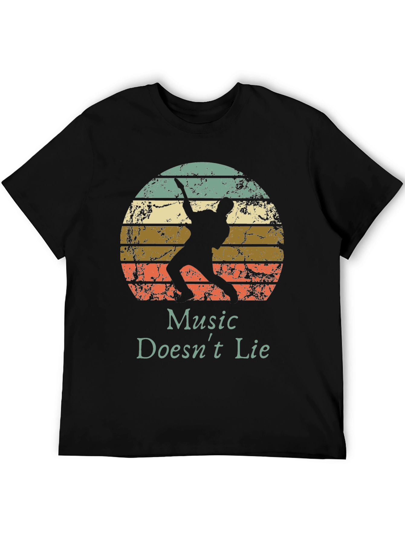 Music Doesnt Lie Retro Graphic Tee