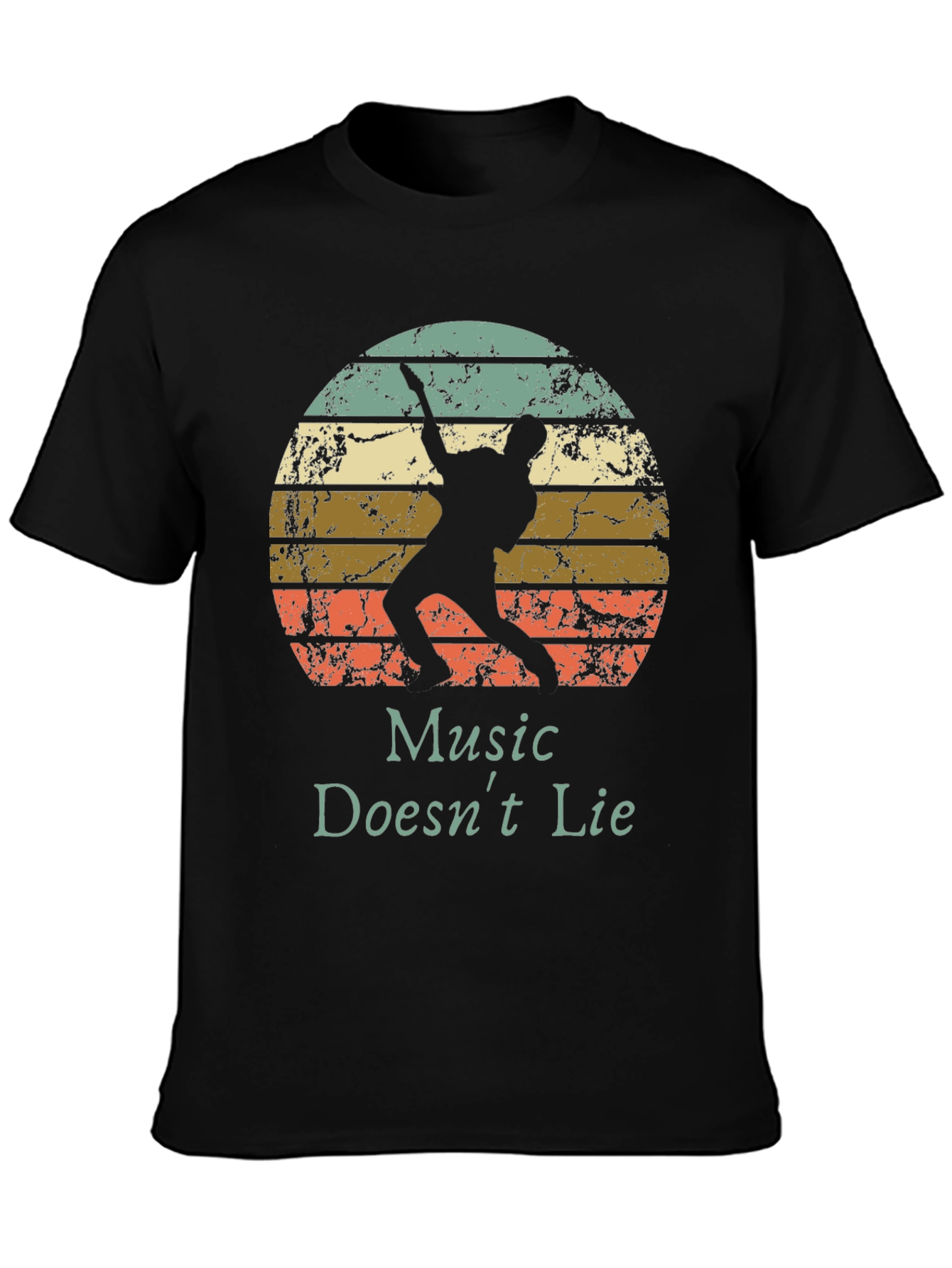 Music Doesnt Lie Retro Graphic Tee