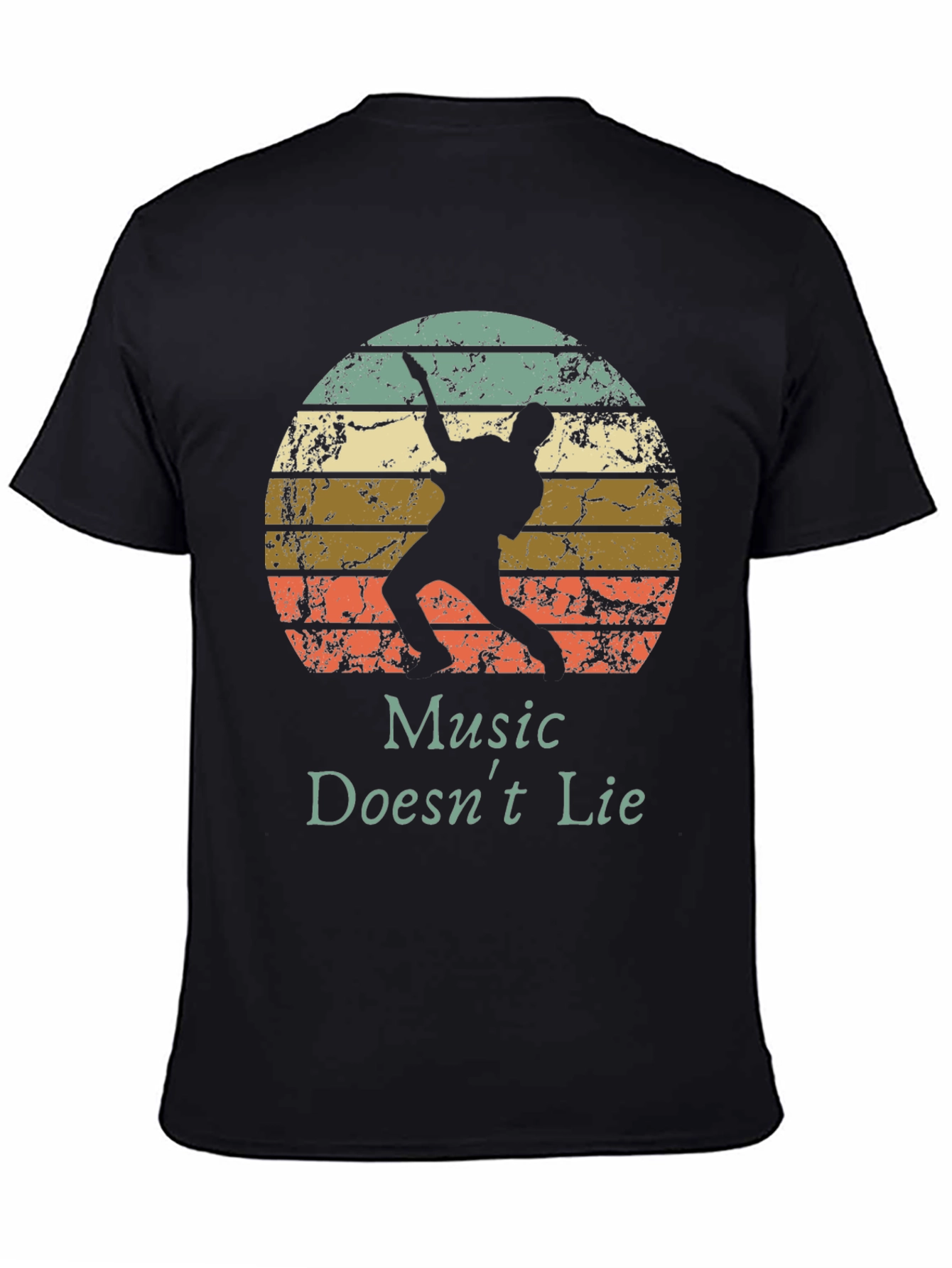 Music Doesnt Lie Retro Graphic Tee