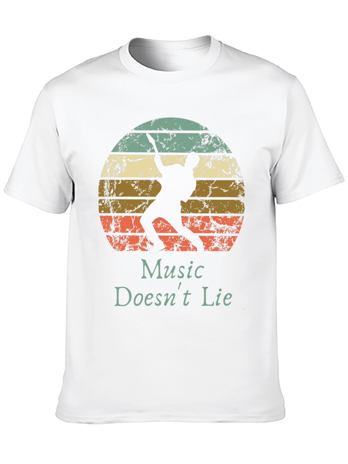 Music Doesnt Lie Retro Graphic Tee