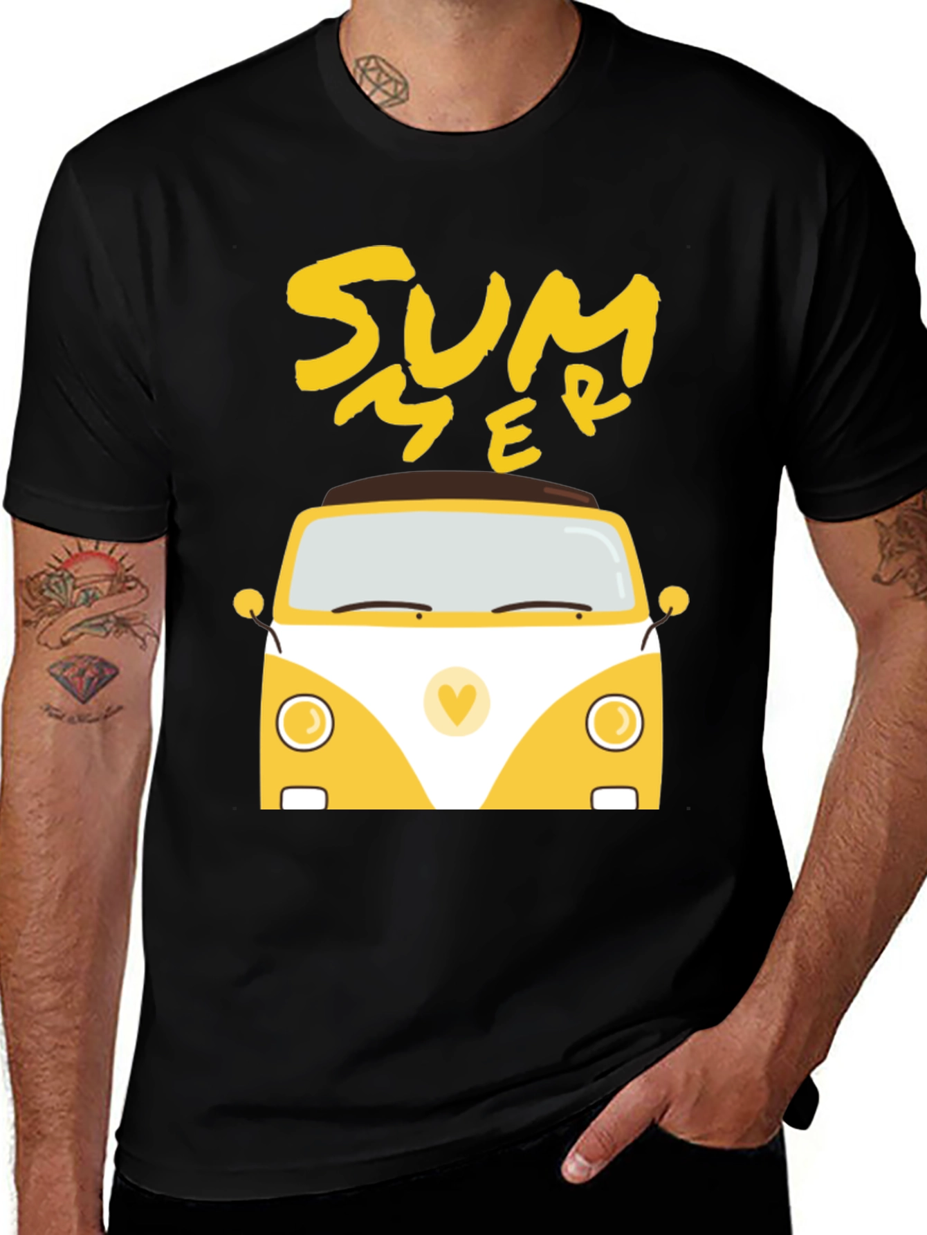 Summer Van Graphic Tee - Black