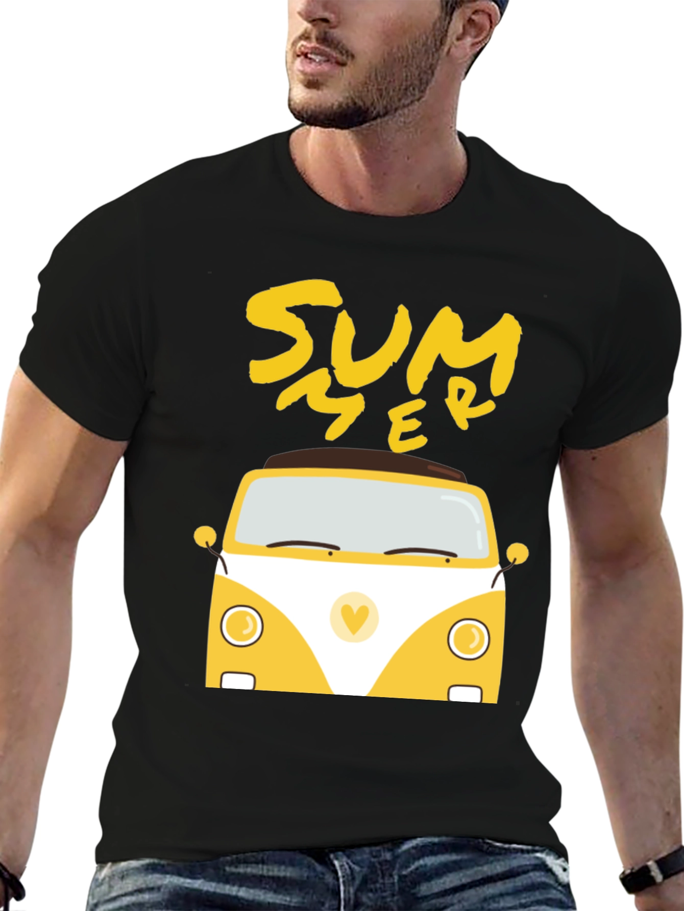Summer Van Graphic Tee - Black