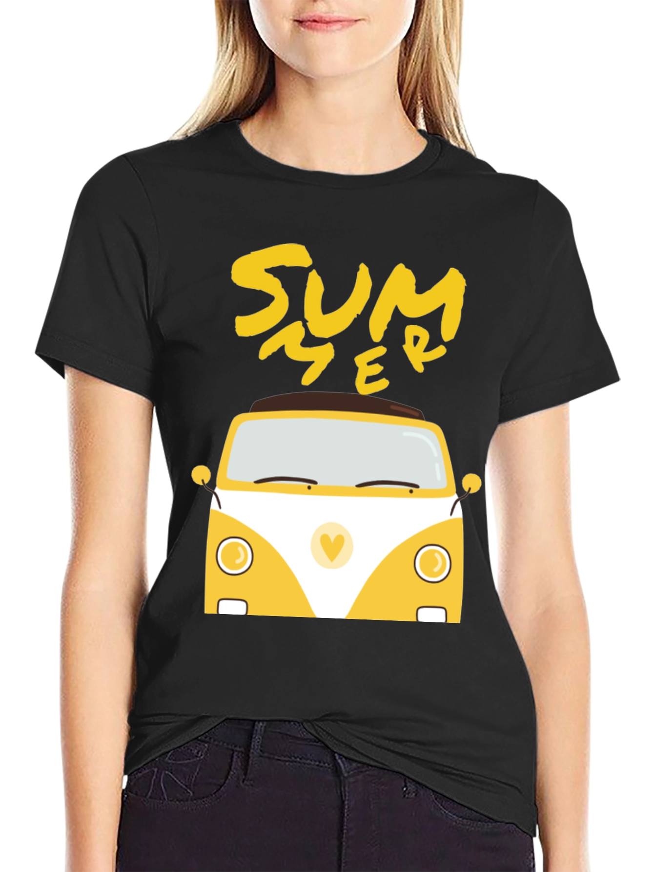 Summer Van Graphic Tee - Black