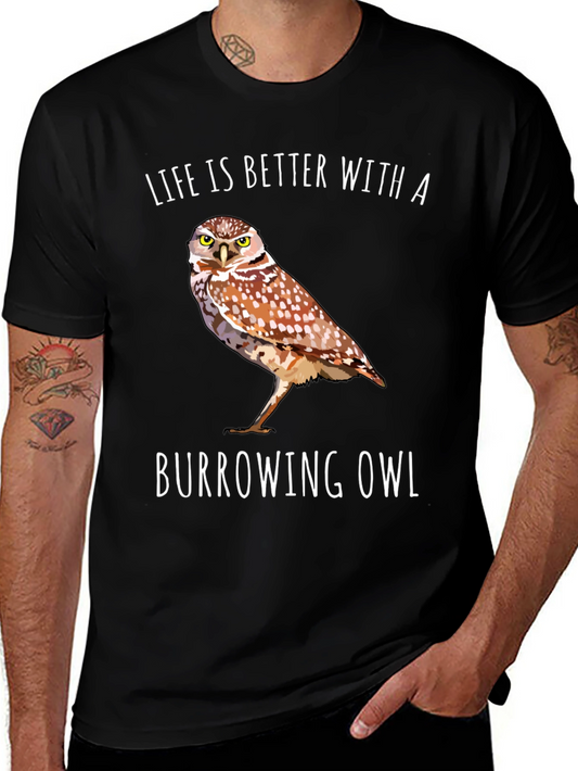 Burrowing Owl Graphic Tee - Life is Better With an Owl!