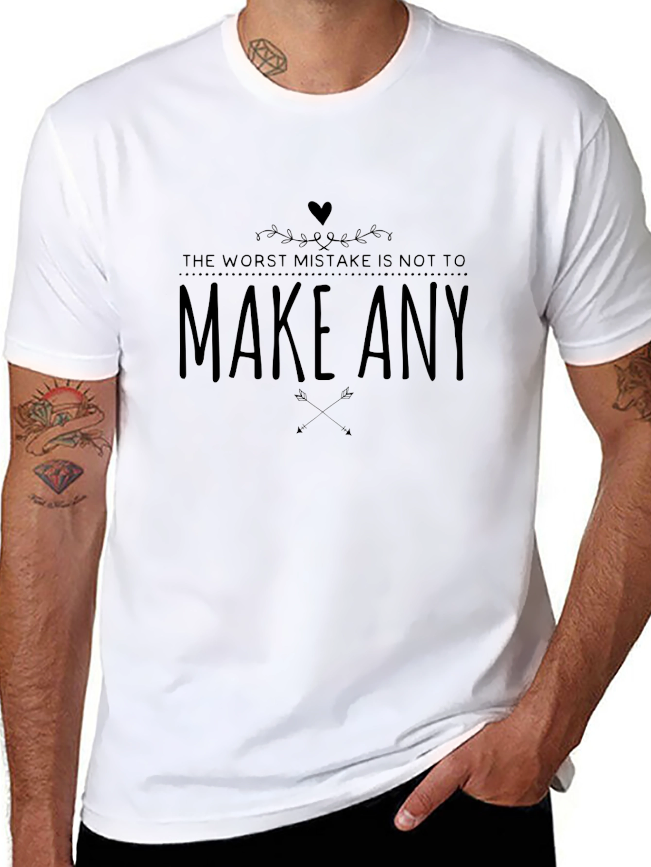 Motivational Graphic Tee - Make Any Mistake