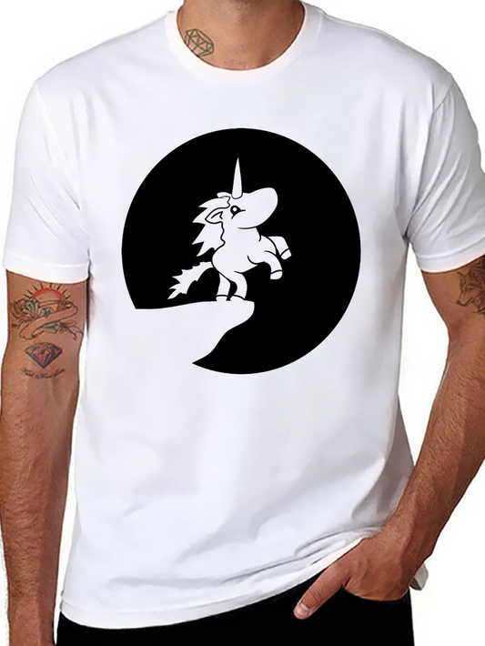 Unicorn Silhouette T-Shirt - Dark Fantasy Style