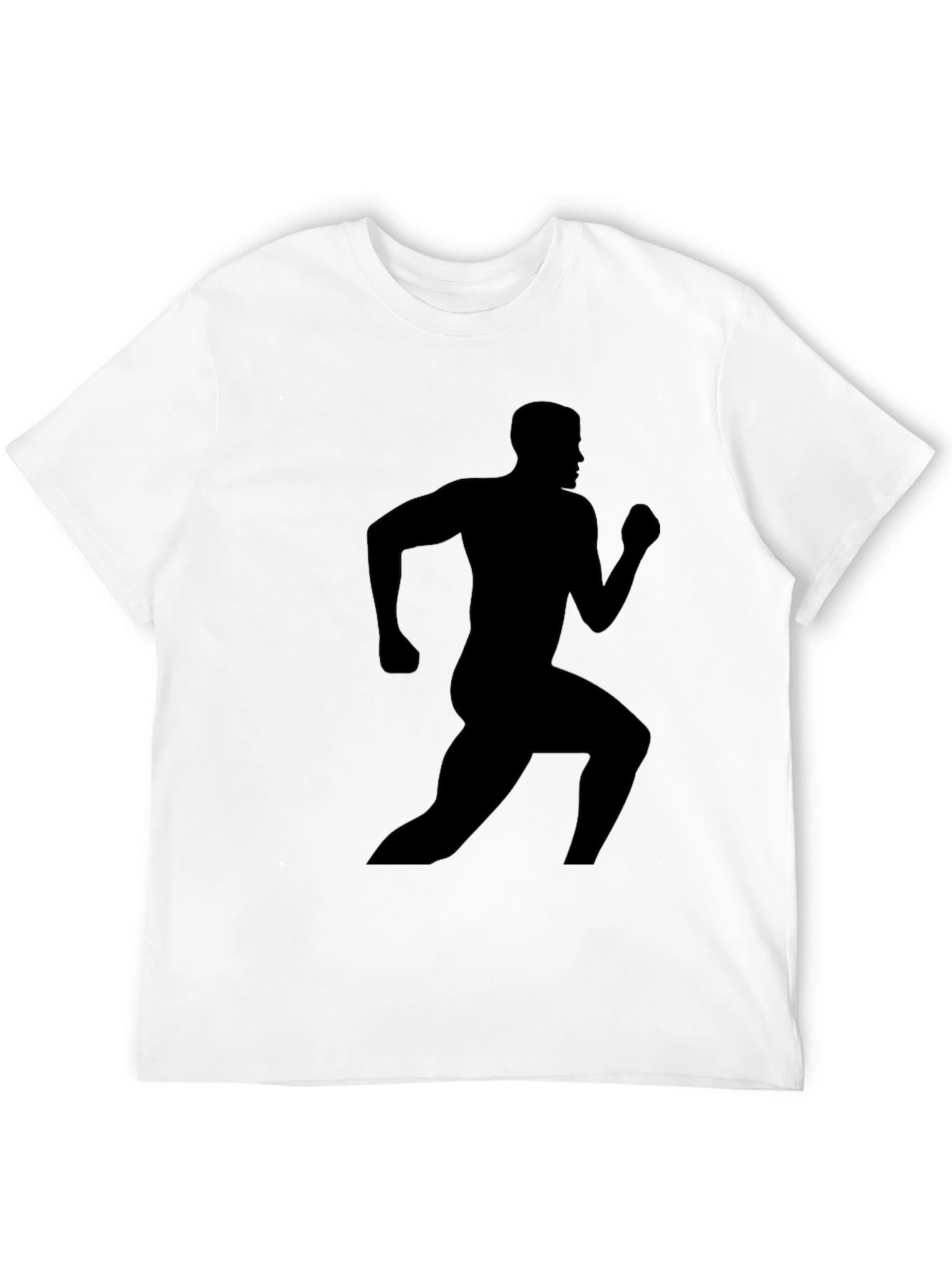 Black Runner Graphic Tee - Athletic Style Shirt