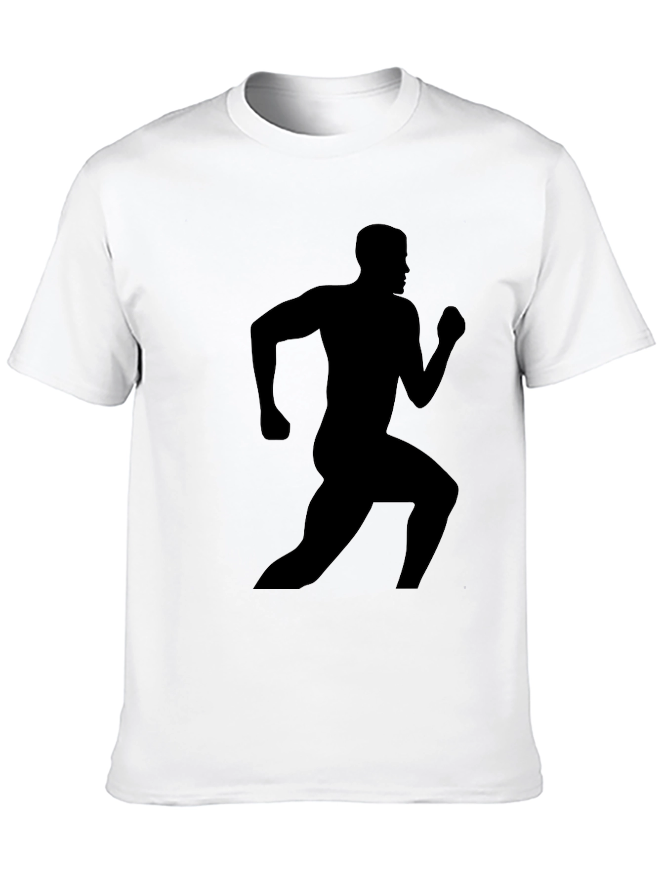 Black Runner Graphic Tee - Athletic Style Shirt