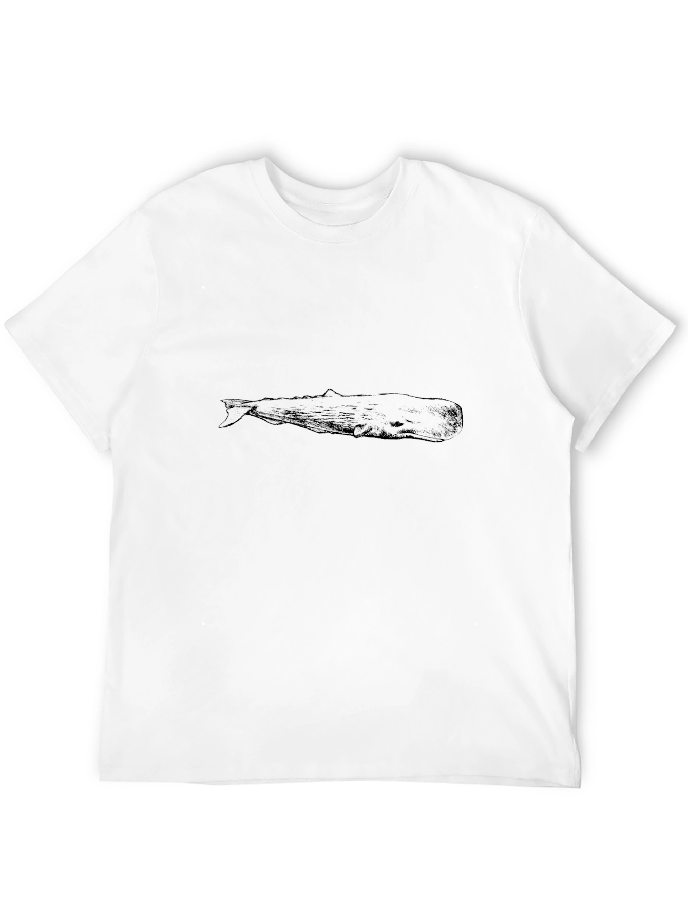 Whale Graphic Tee - Classic Black Cotton T-Shirt