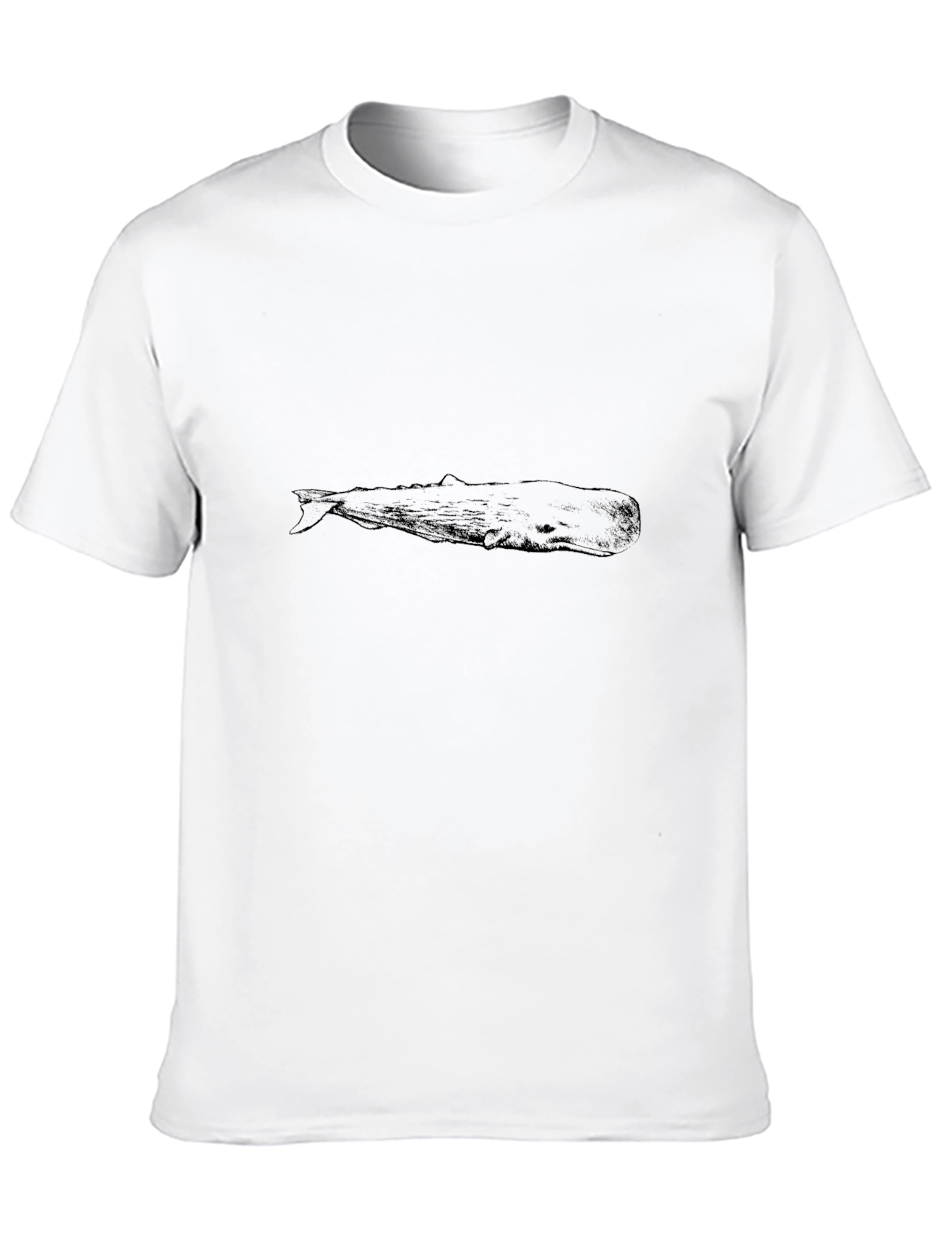 Whale Graphic Tee - Classic Black Cotton T-Shirt