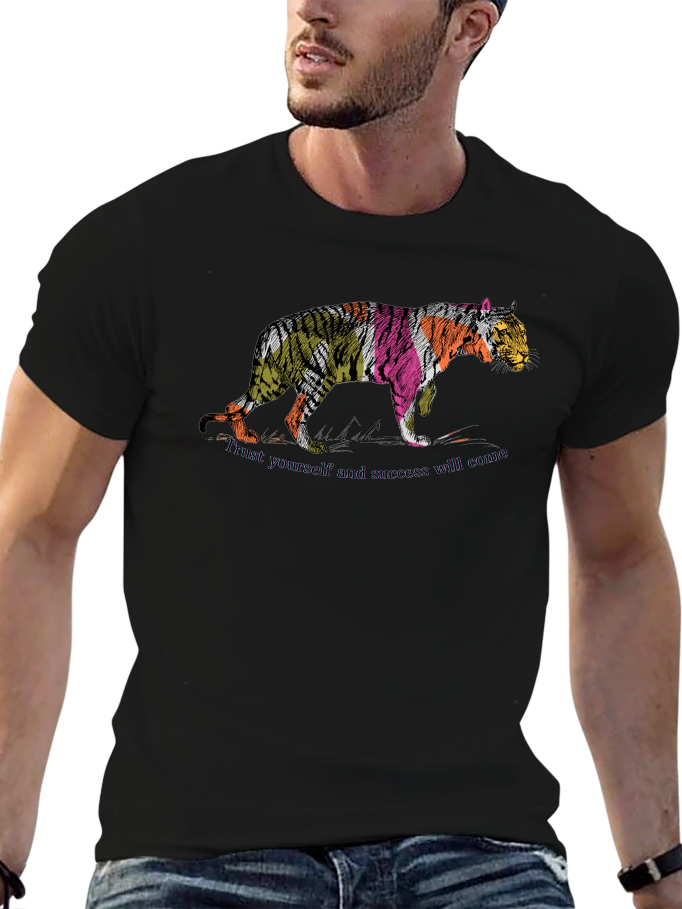 Tiger Graphic Tee - Trust Yourself!