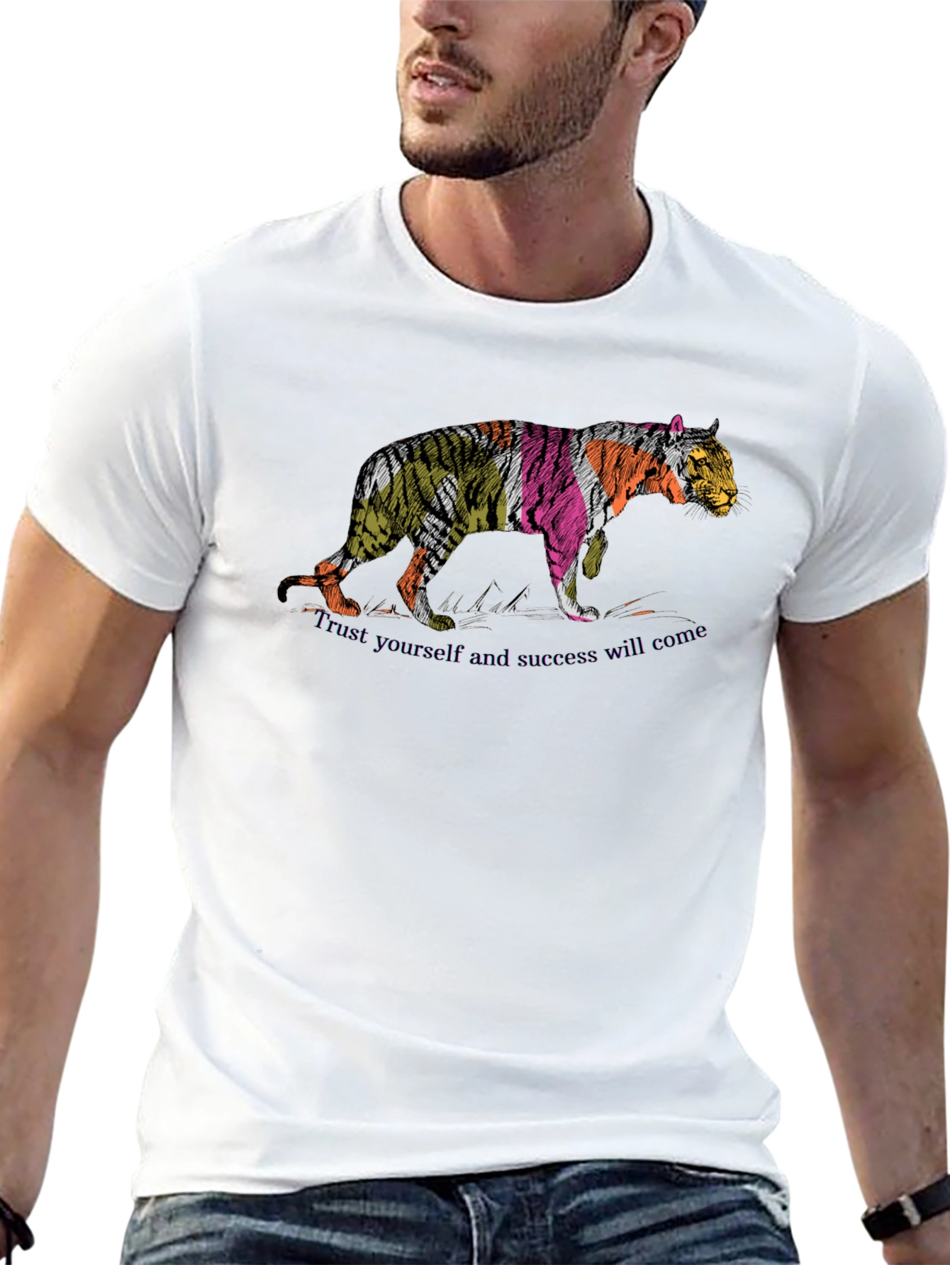 Tiger Graphic Tee - Trust Yourself!