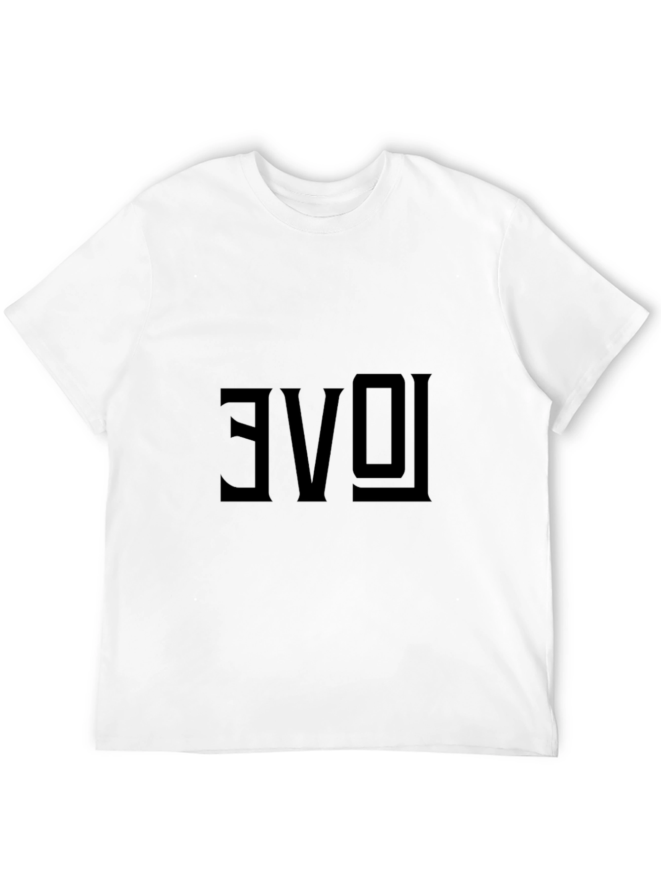 Reversed Love Graphic Black T-Shirt