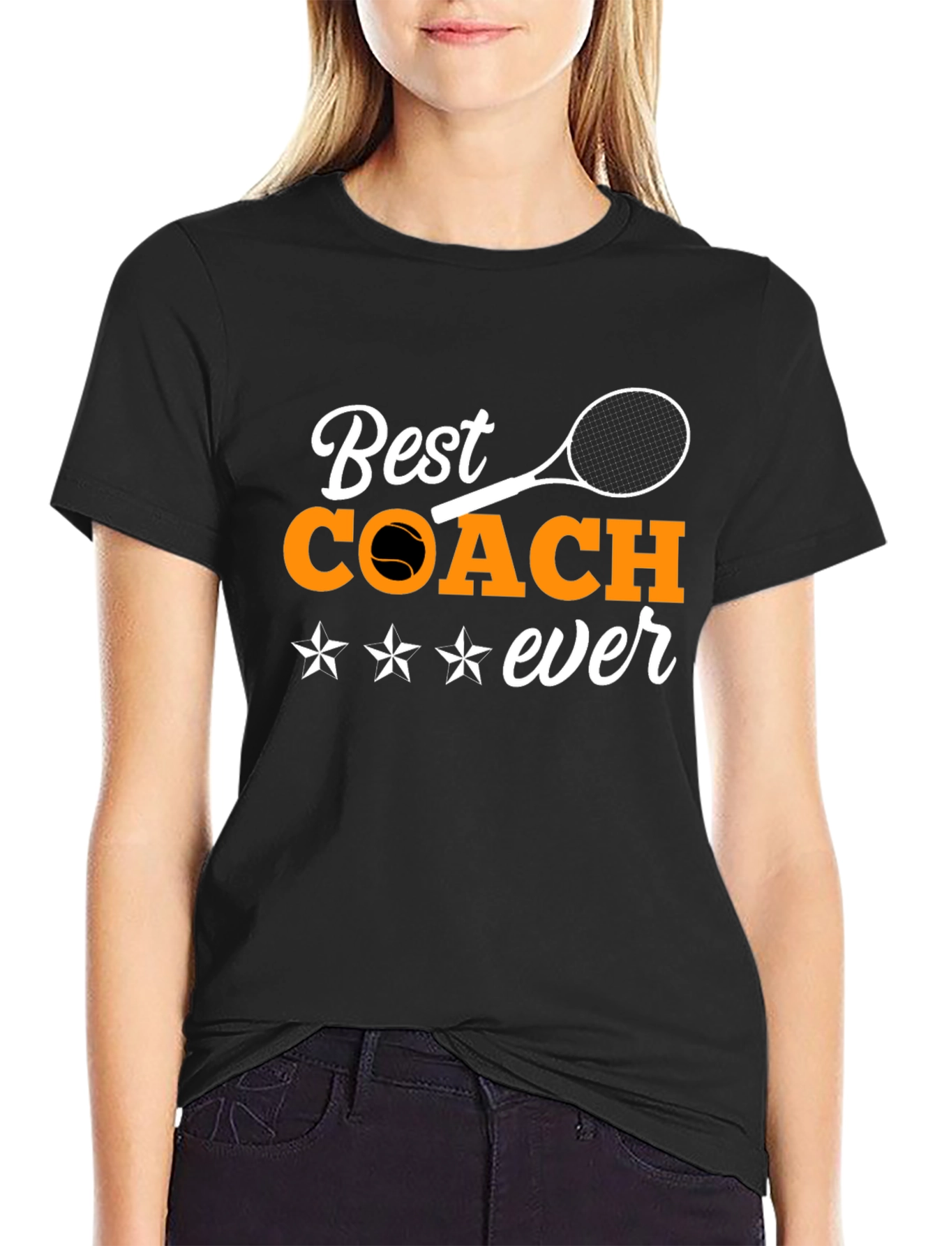 Best Coach Ever Graphic T-Shirt - Tennis Coach Gift
