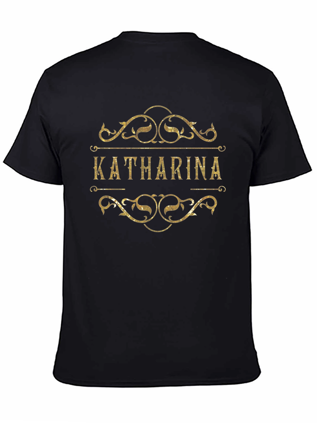 Katharina Personalized Black T-Shirt