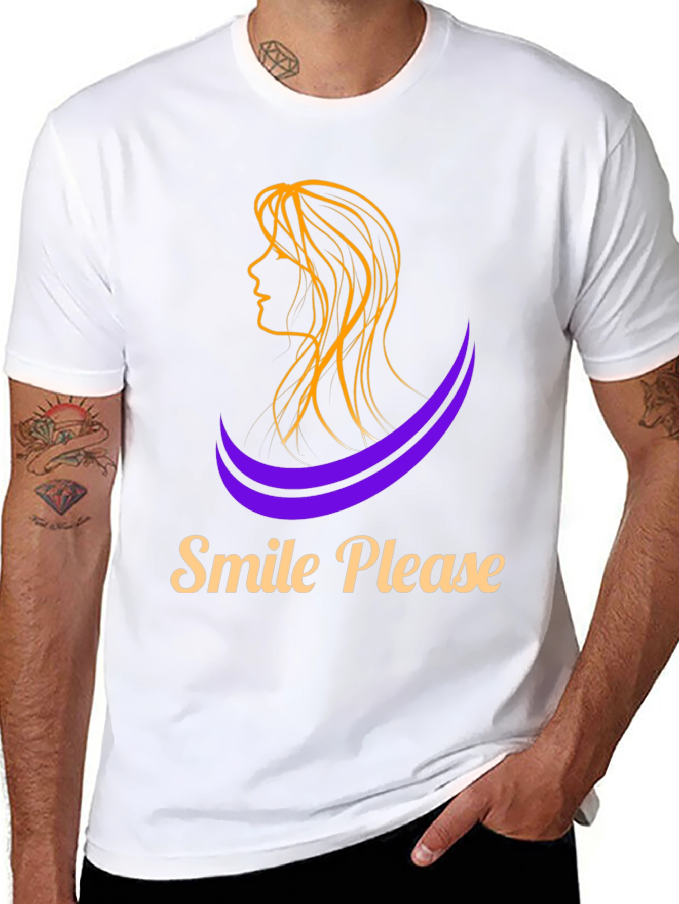 Smile Please Graphic Tee - Stylish Comfort