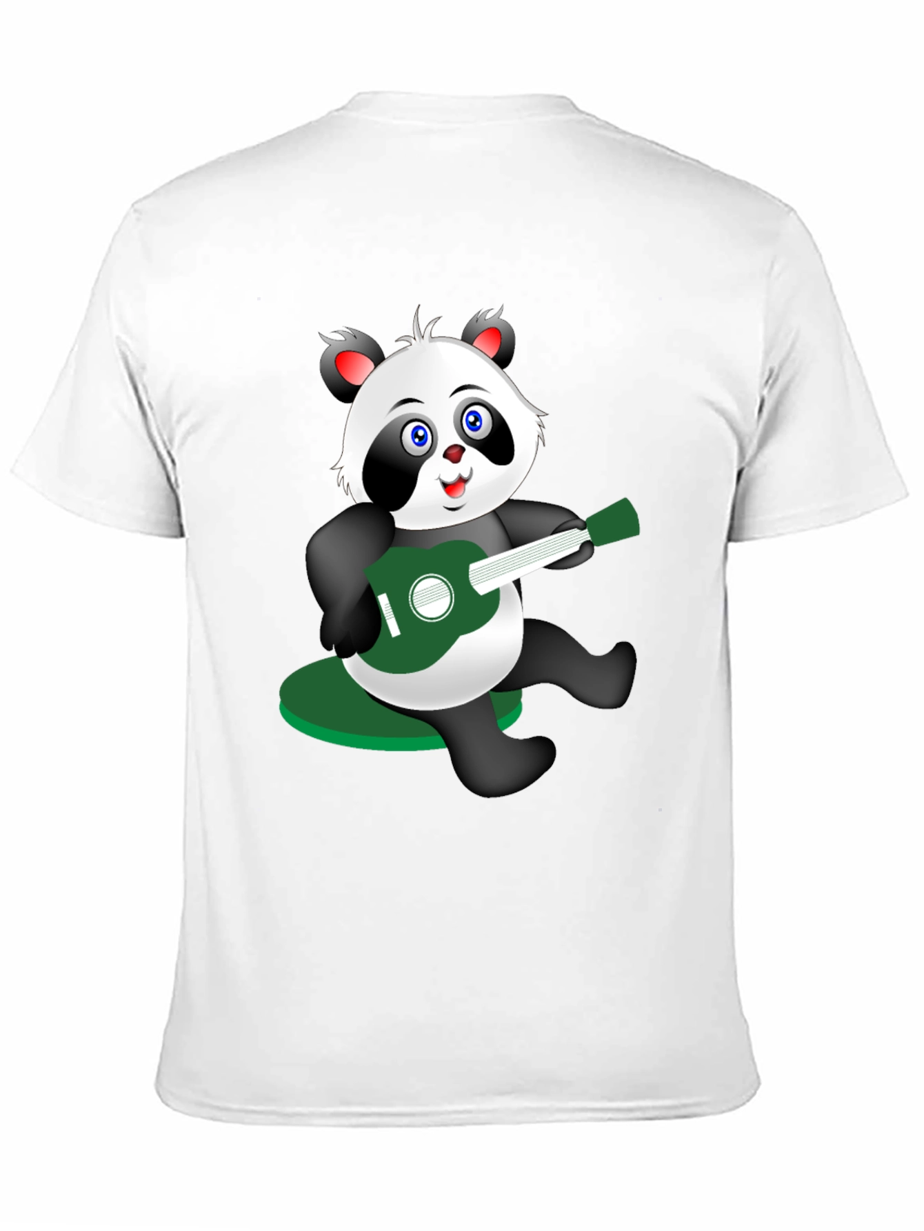 Panda Guitarist Graphic Tee - Black