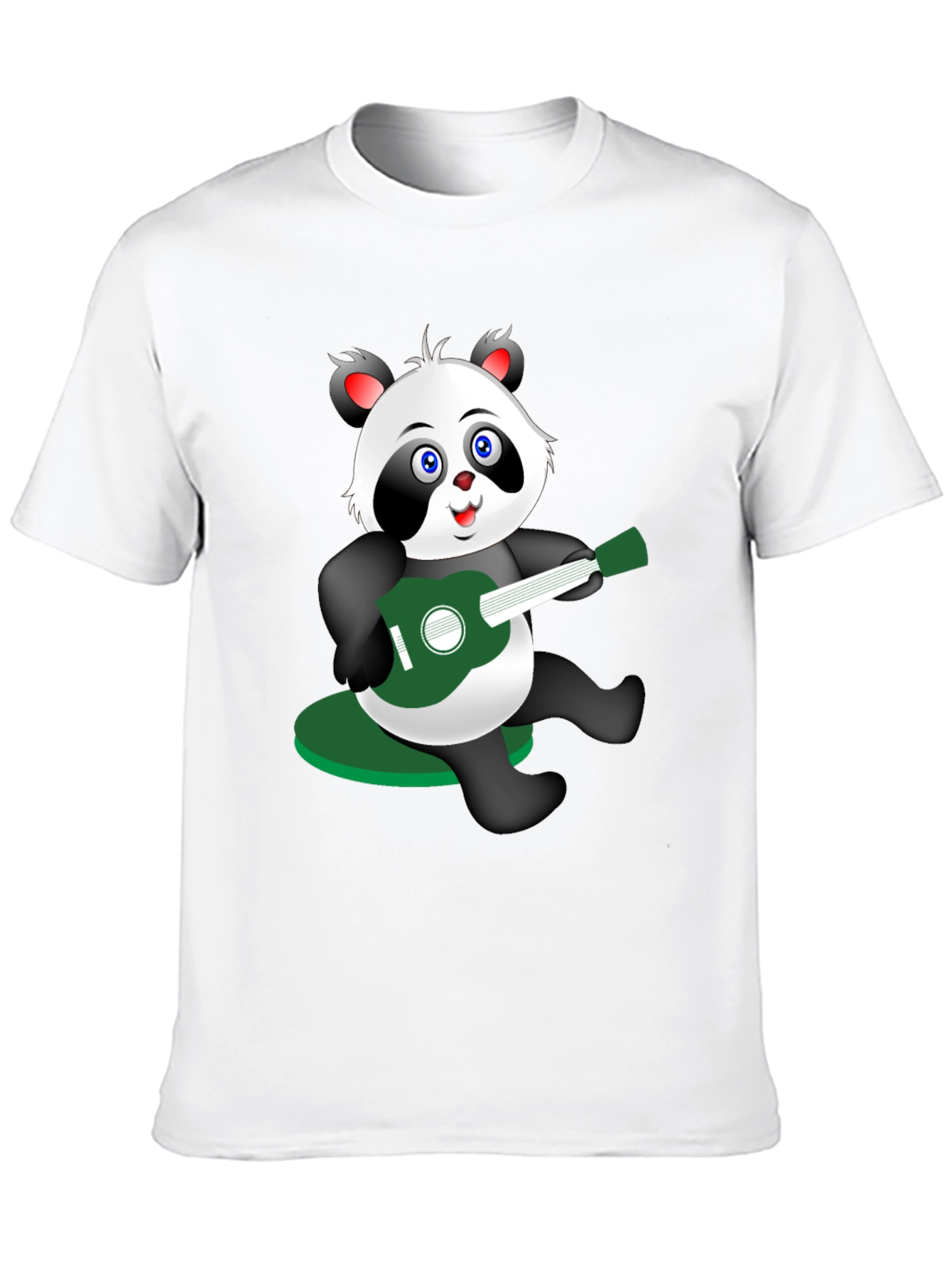 Panda Guitarist Graphic Tee - Black