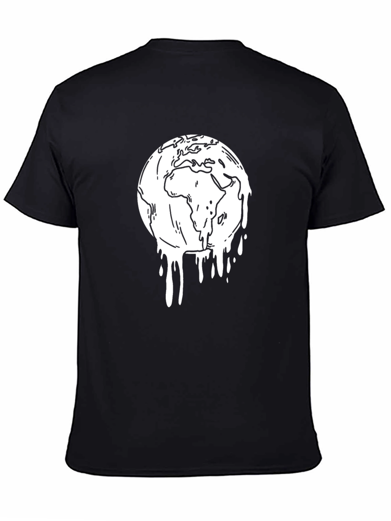 Melting Earth Graphic Tee - Black Unisex T-Shirt