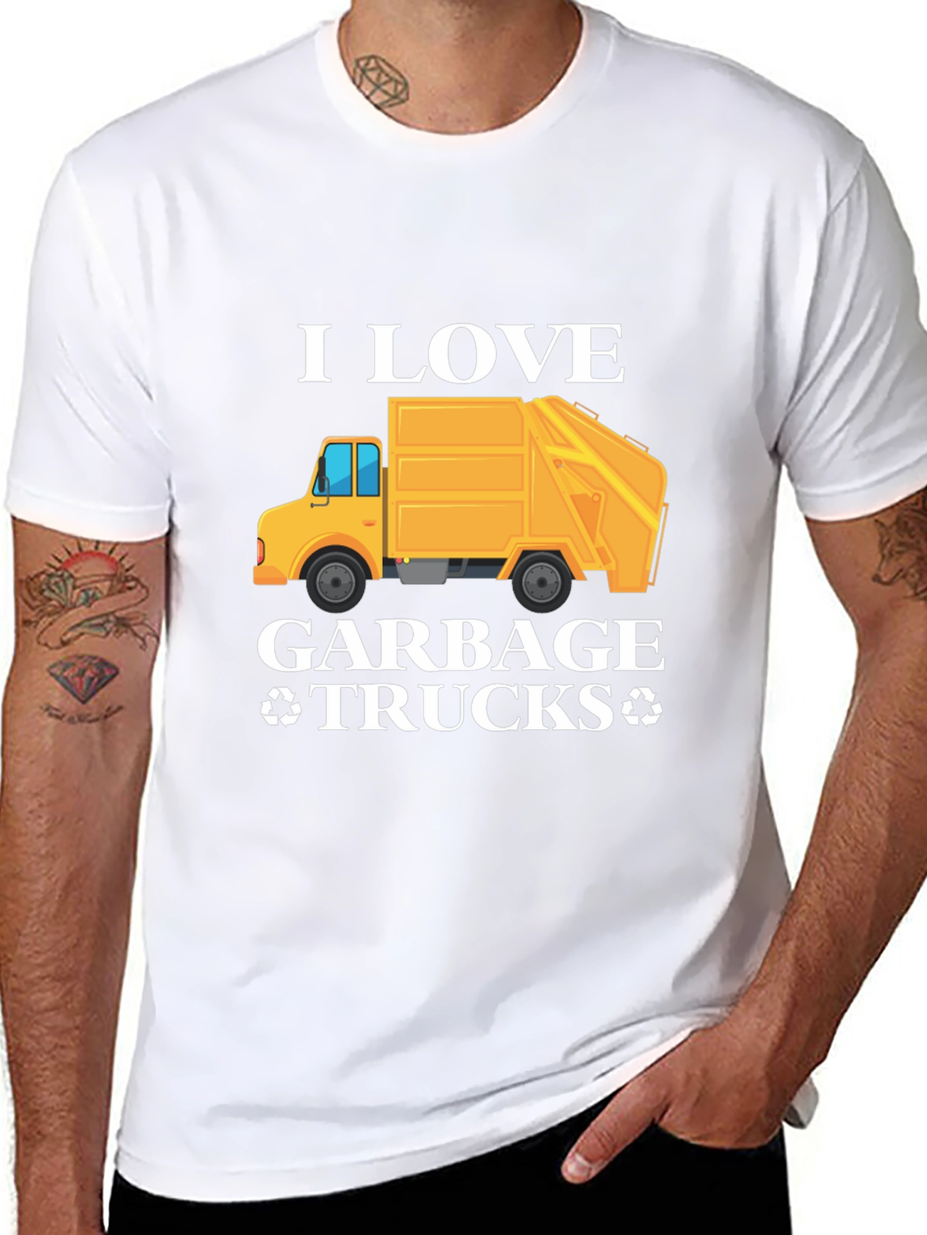 I Love Garbage Trucks Graphic T-Shirt