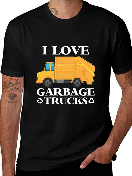 I Love Garbage Trucks Graphic T-Shirt