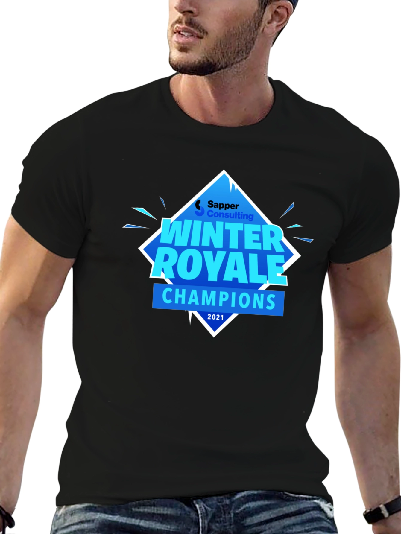 Winter Royale Champions Black Graphic T-Shirt