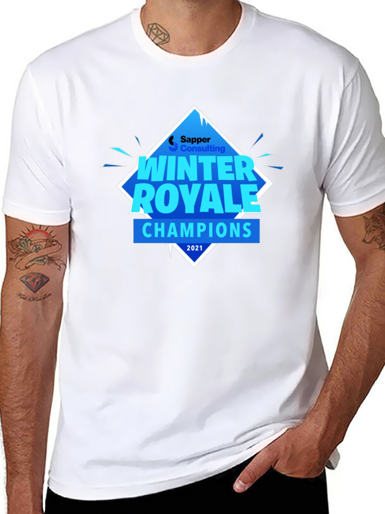 Winter Royale Champions Black Graphic T-Shirt