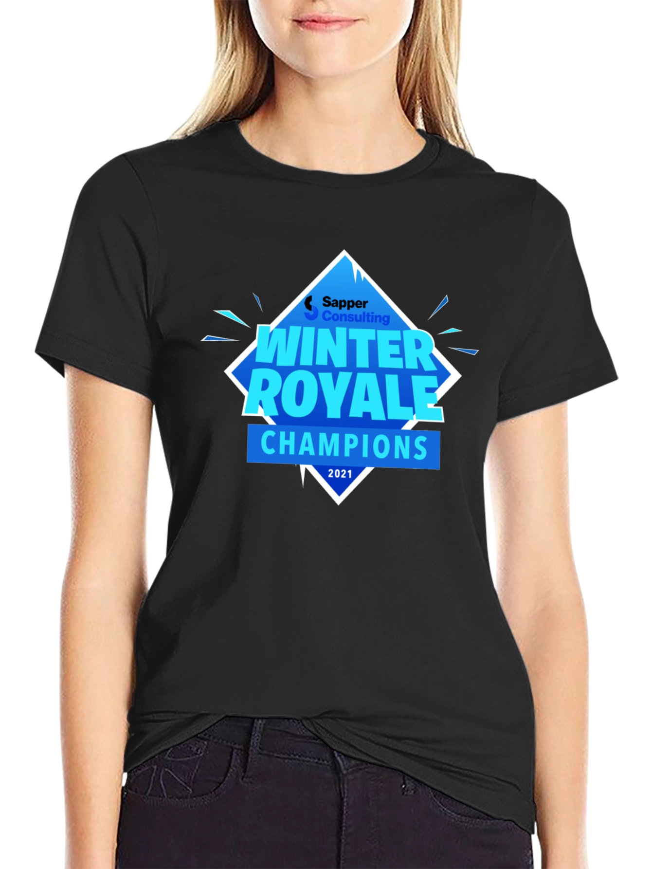 Winter Royale Champions Black Graphic T-Shirt