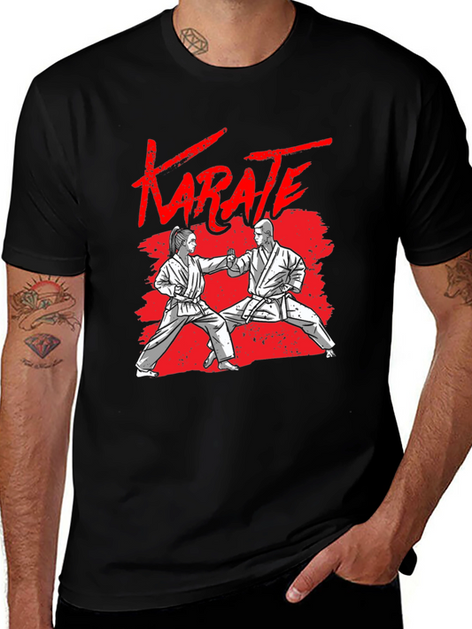 Karate Graphic Black T-Shirt