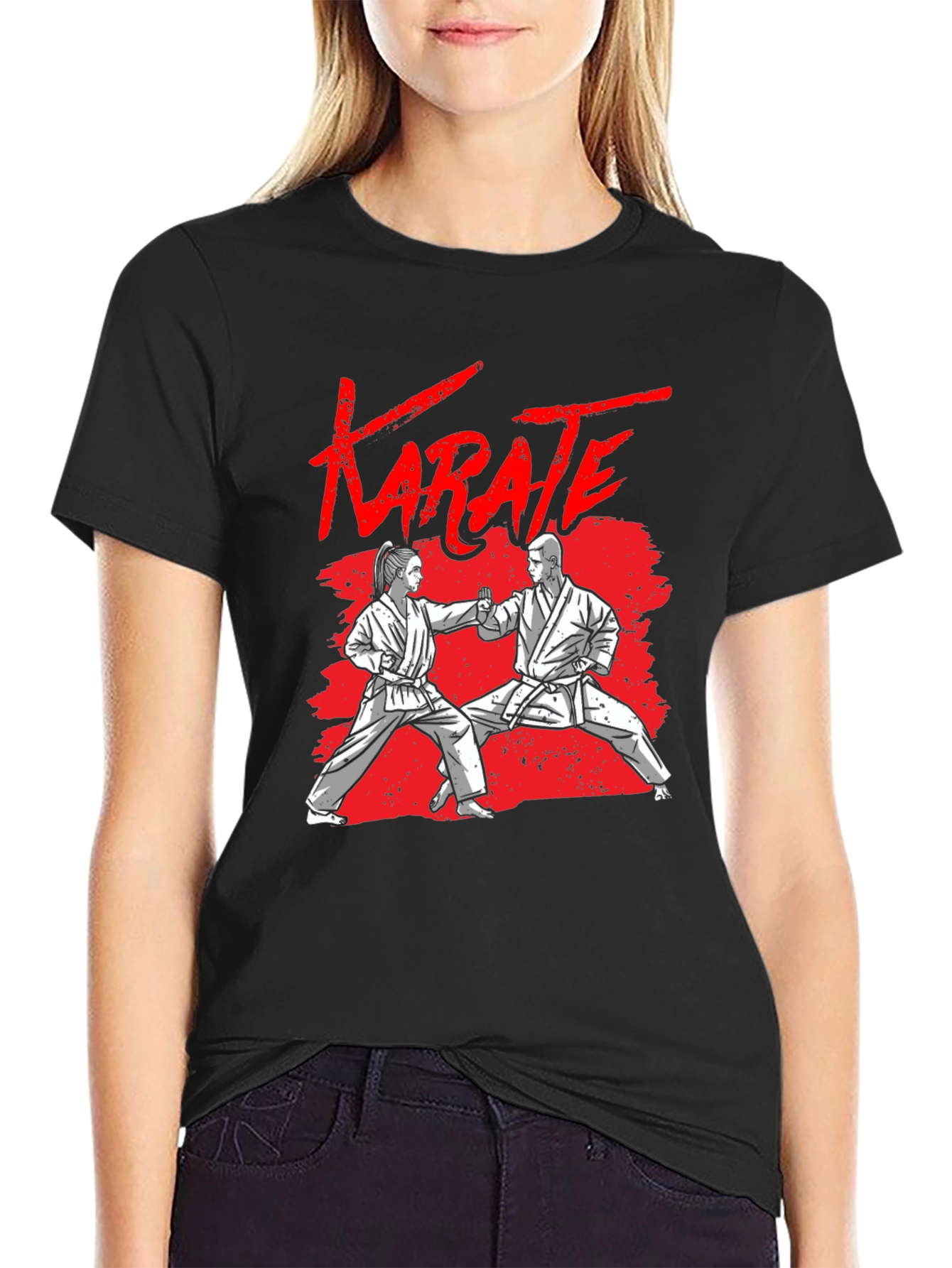 Karate Graphic Black T-Shirt