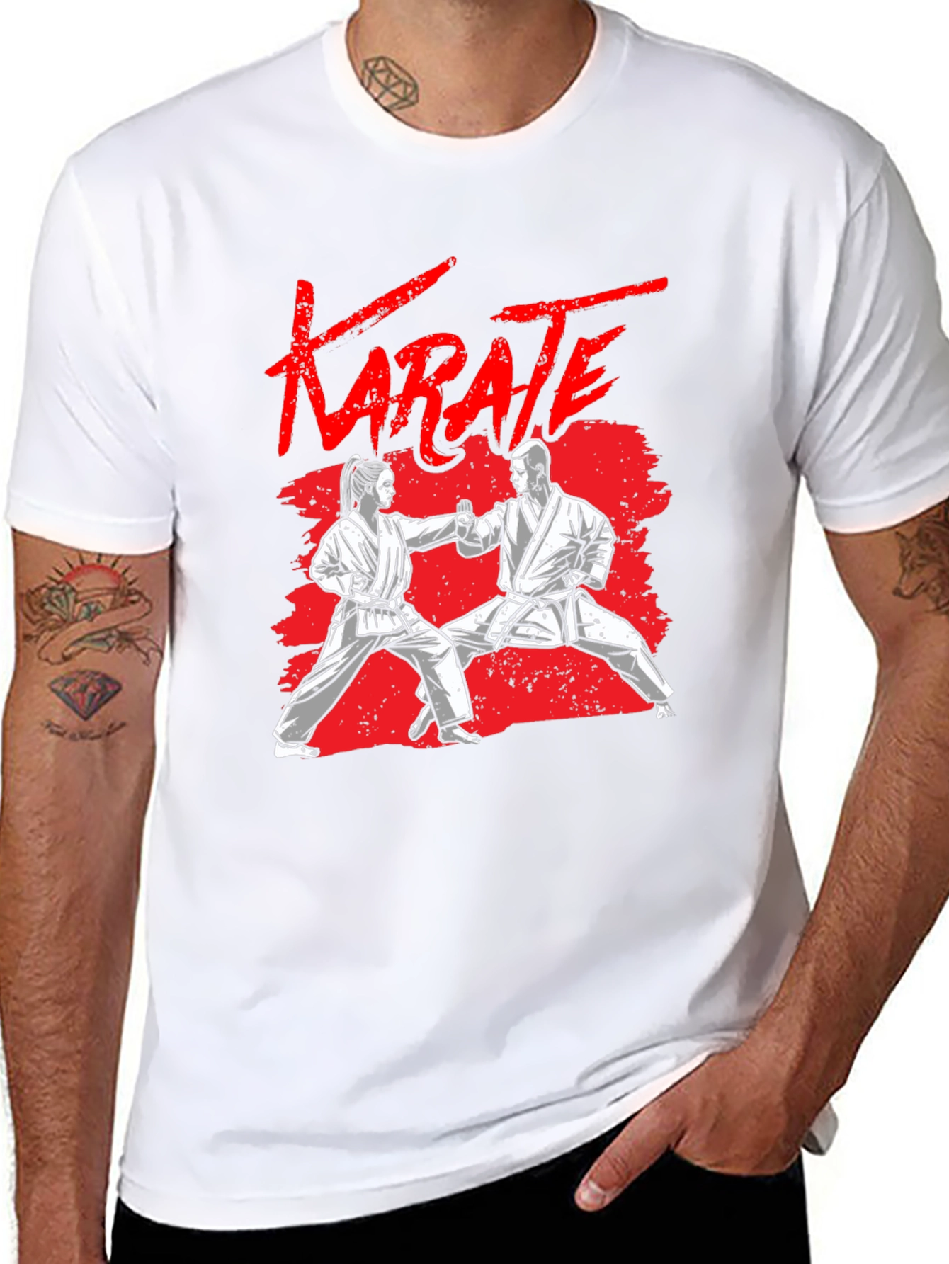 Karate Graphic Black T-Shirt
