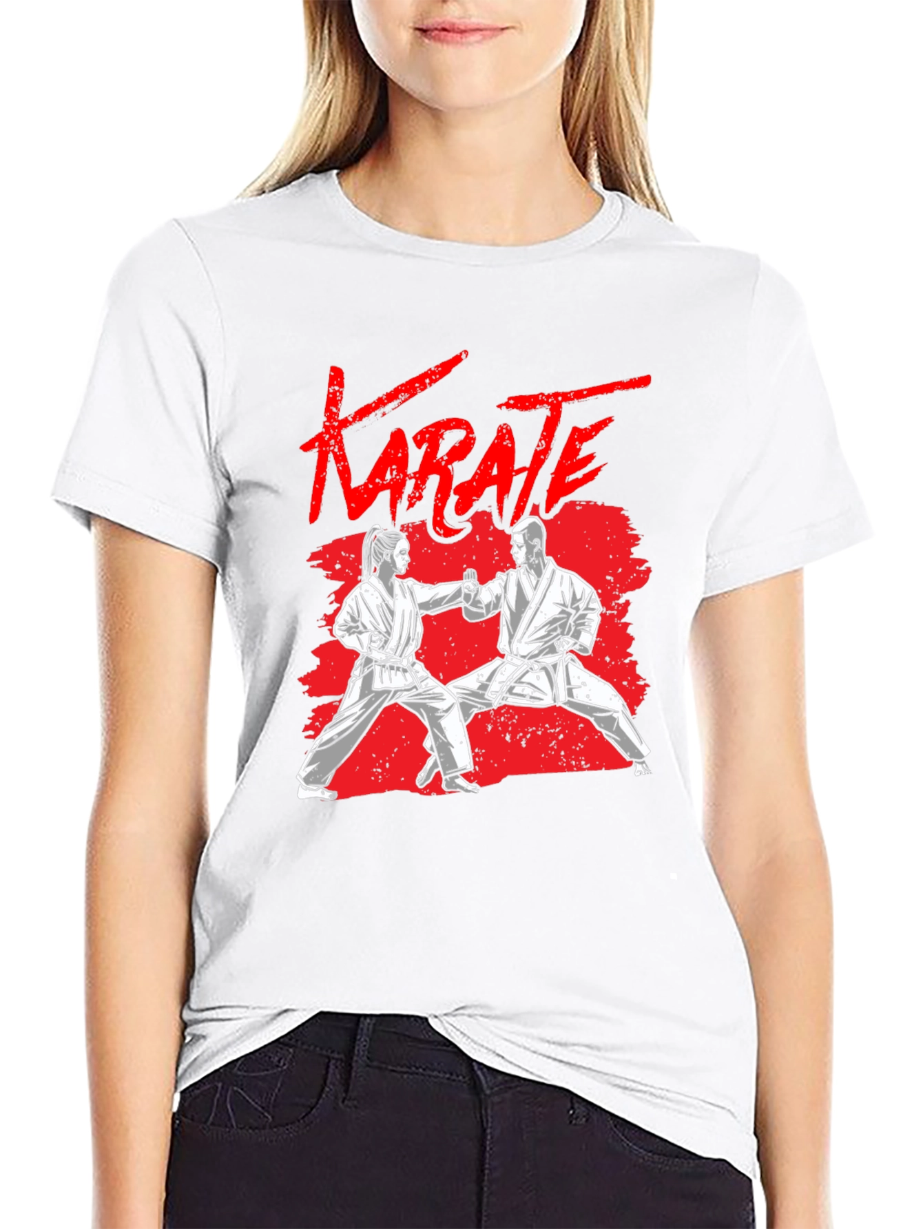 Karate Graphic Black T-Shirt