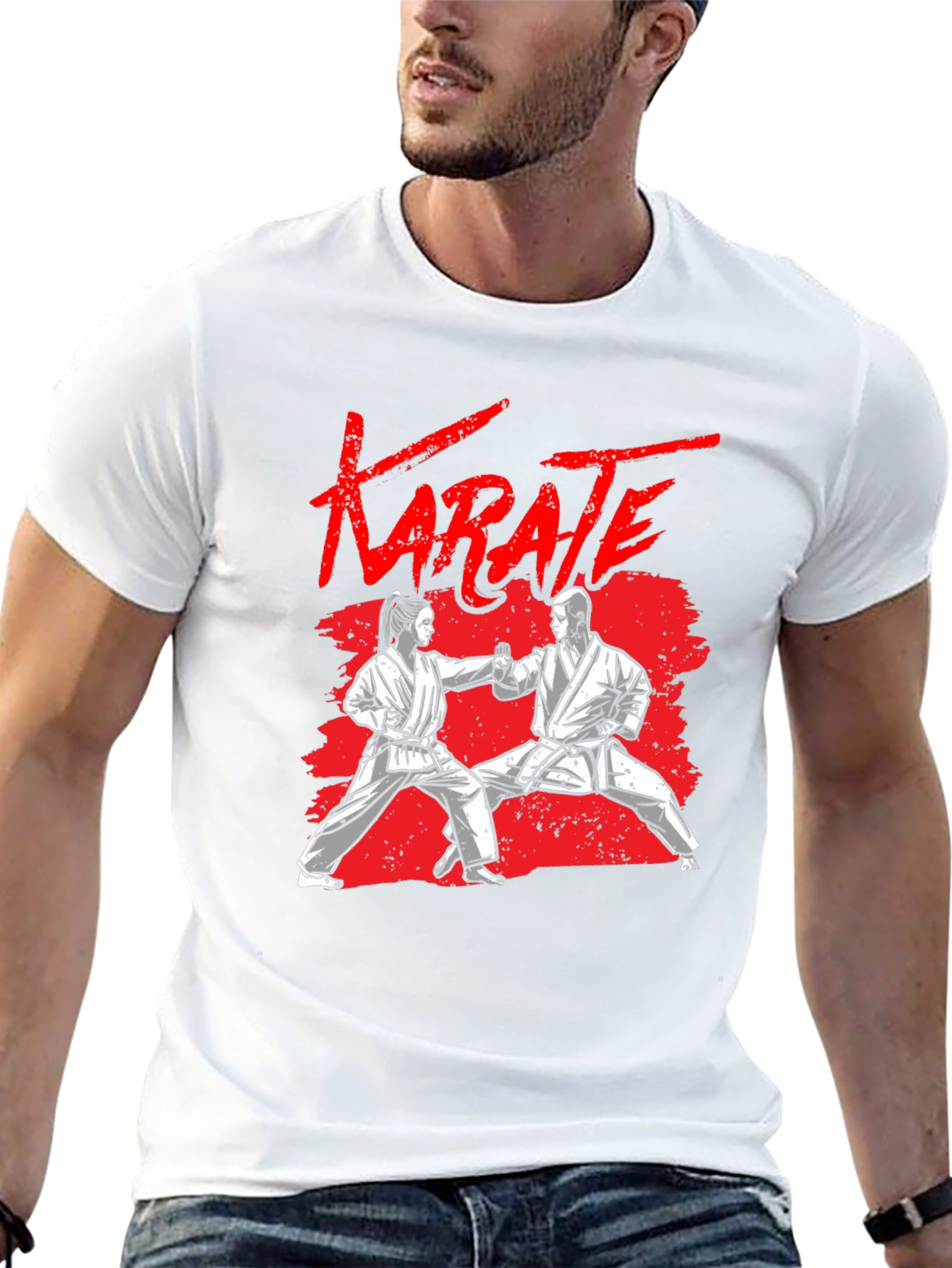 Karate Graphic Black T-Shirt