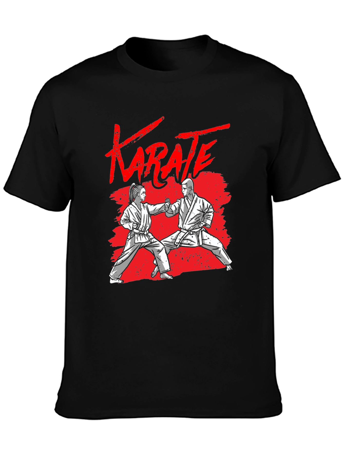 Karate Graphic Black T-Shirt