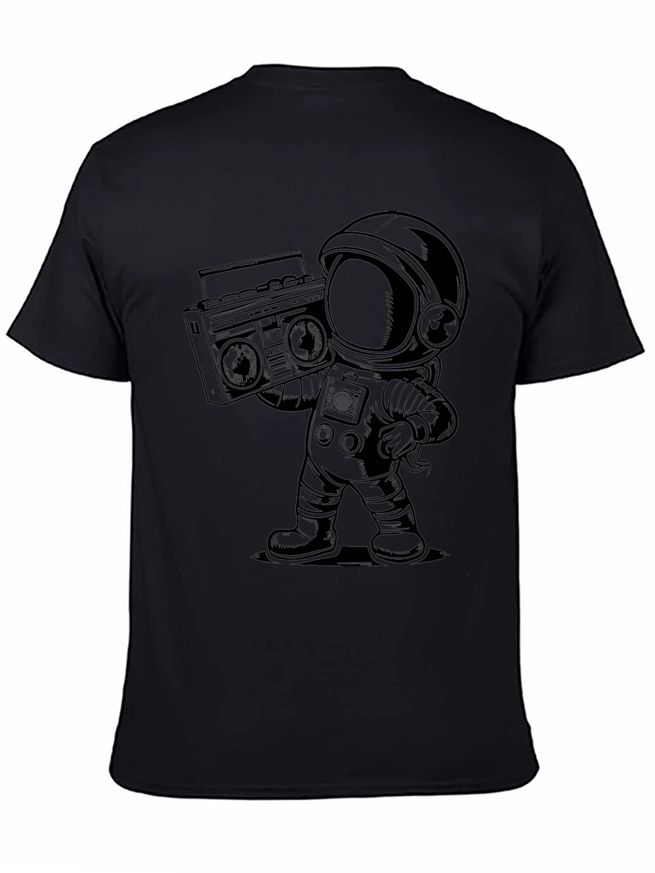Astronaut Boombox Graphic Tee - Cool Space Vibes