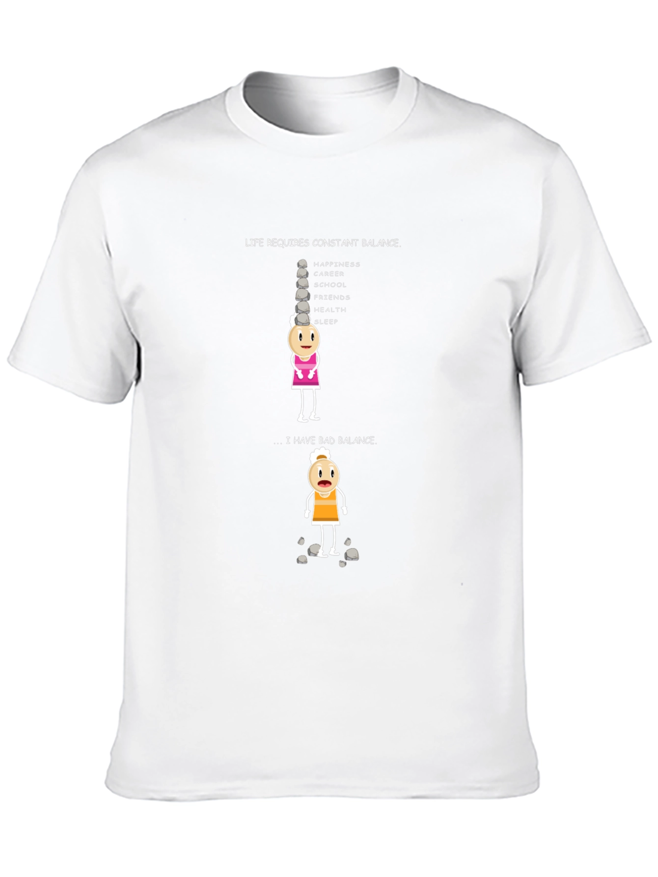 Life Balance Graphic T-Shirt - Humorous Design