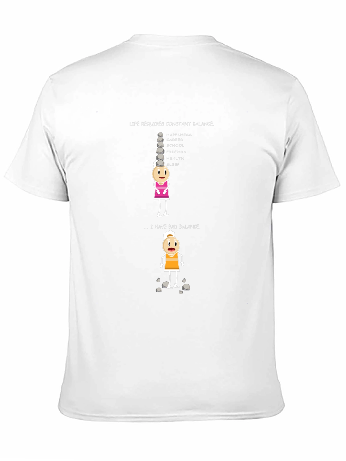 Life Balance Graphic T-Shirt - Humorous Design