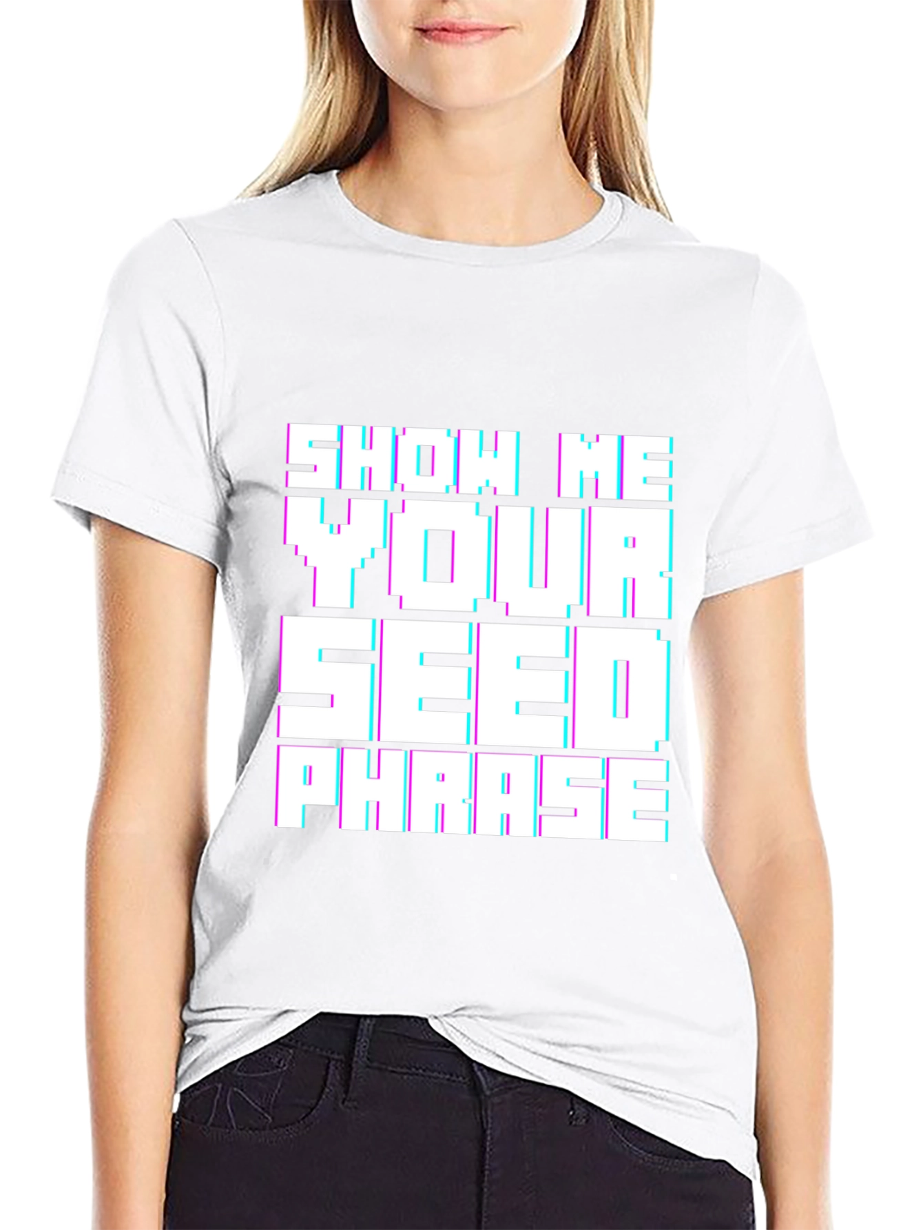 Show Me Your Seed Phrase Black T-Shirt
